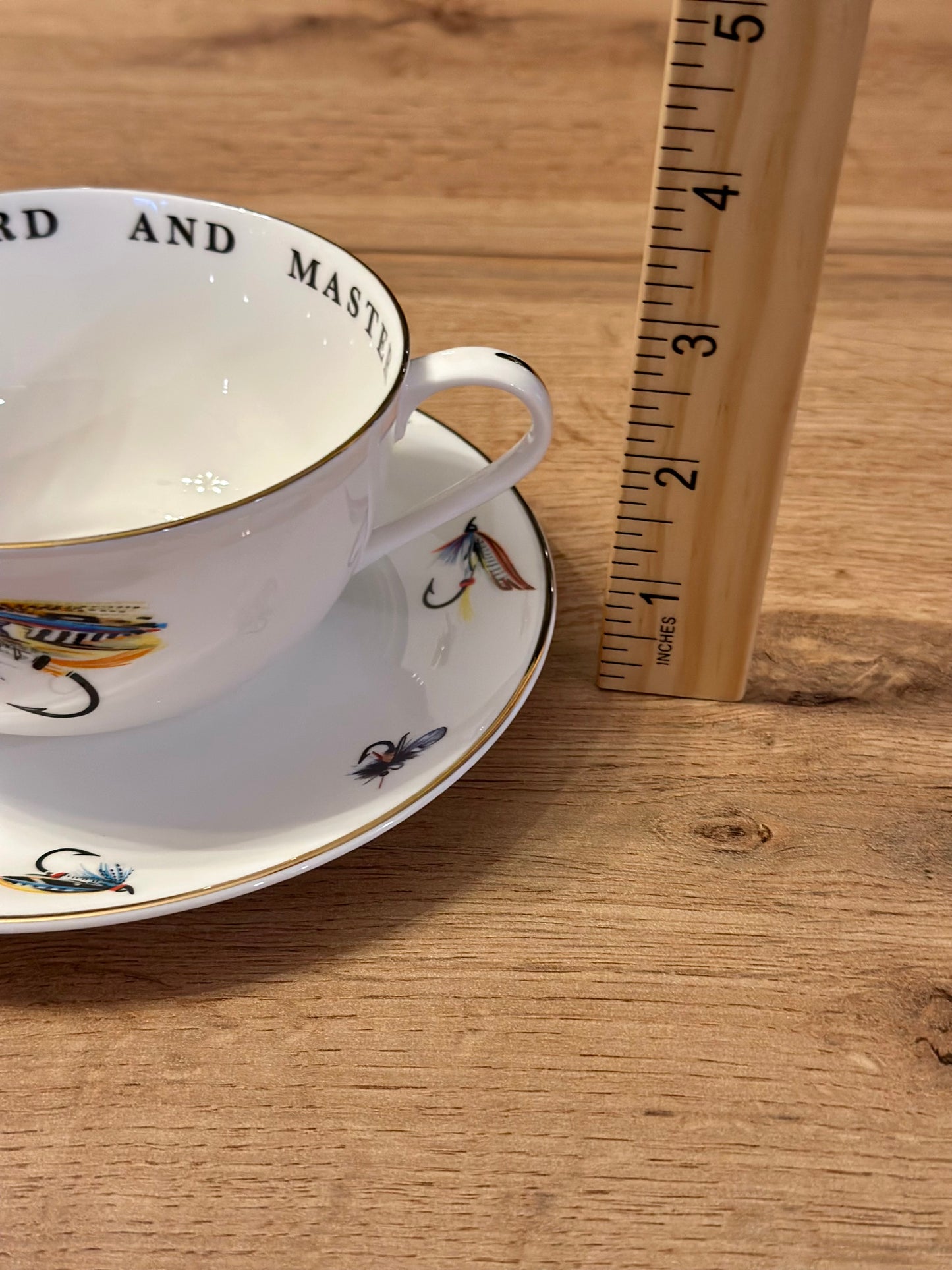 Rare 1980s Eximious “To The Lord and Master” Fly Lure Tea/Coffee/Soup Cup