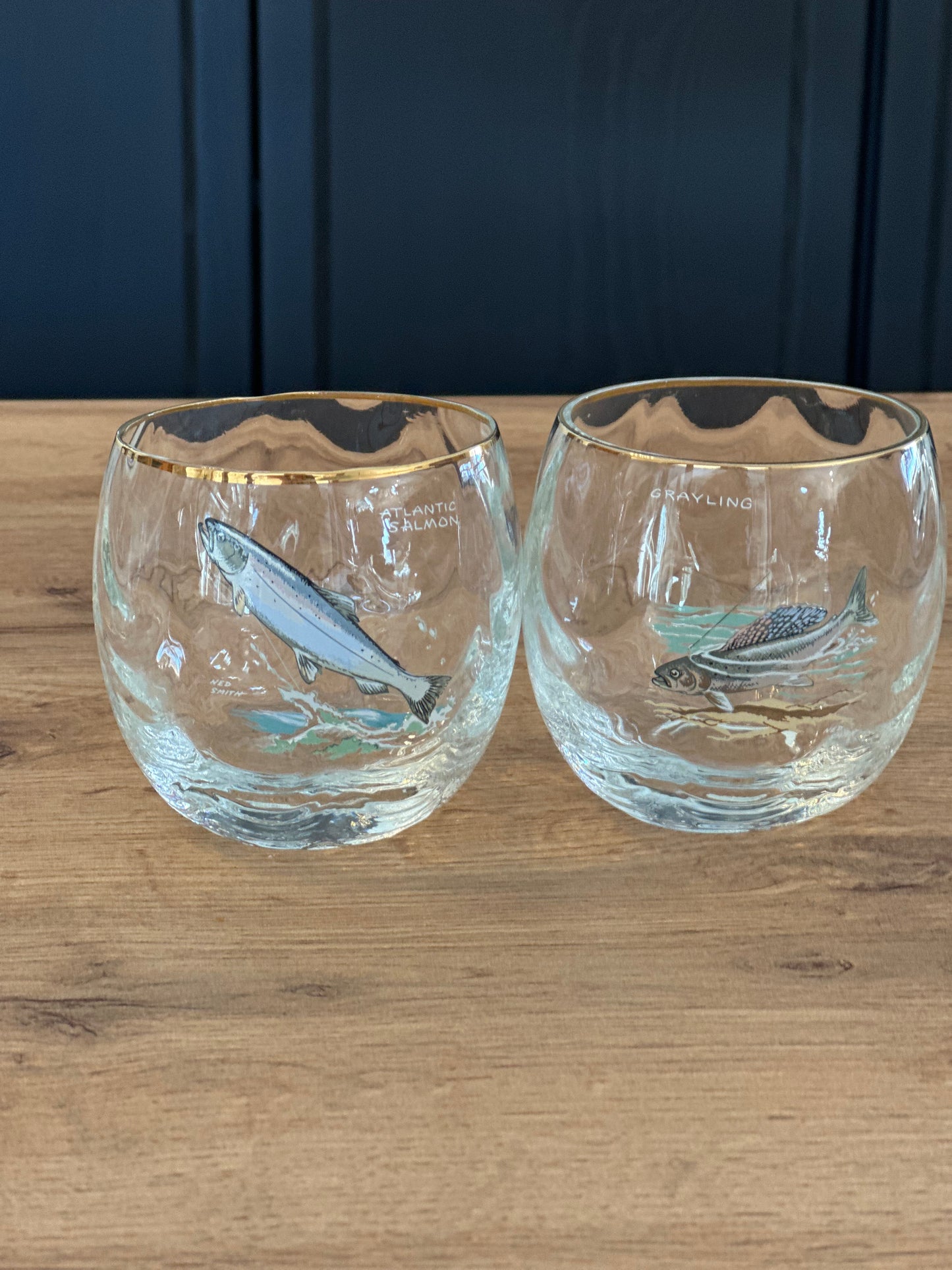 RARE🥃 Vintage Ned Smith Low Ball Whiskey Glasses (Set of 4)
