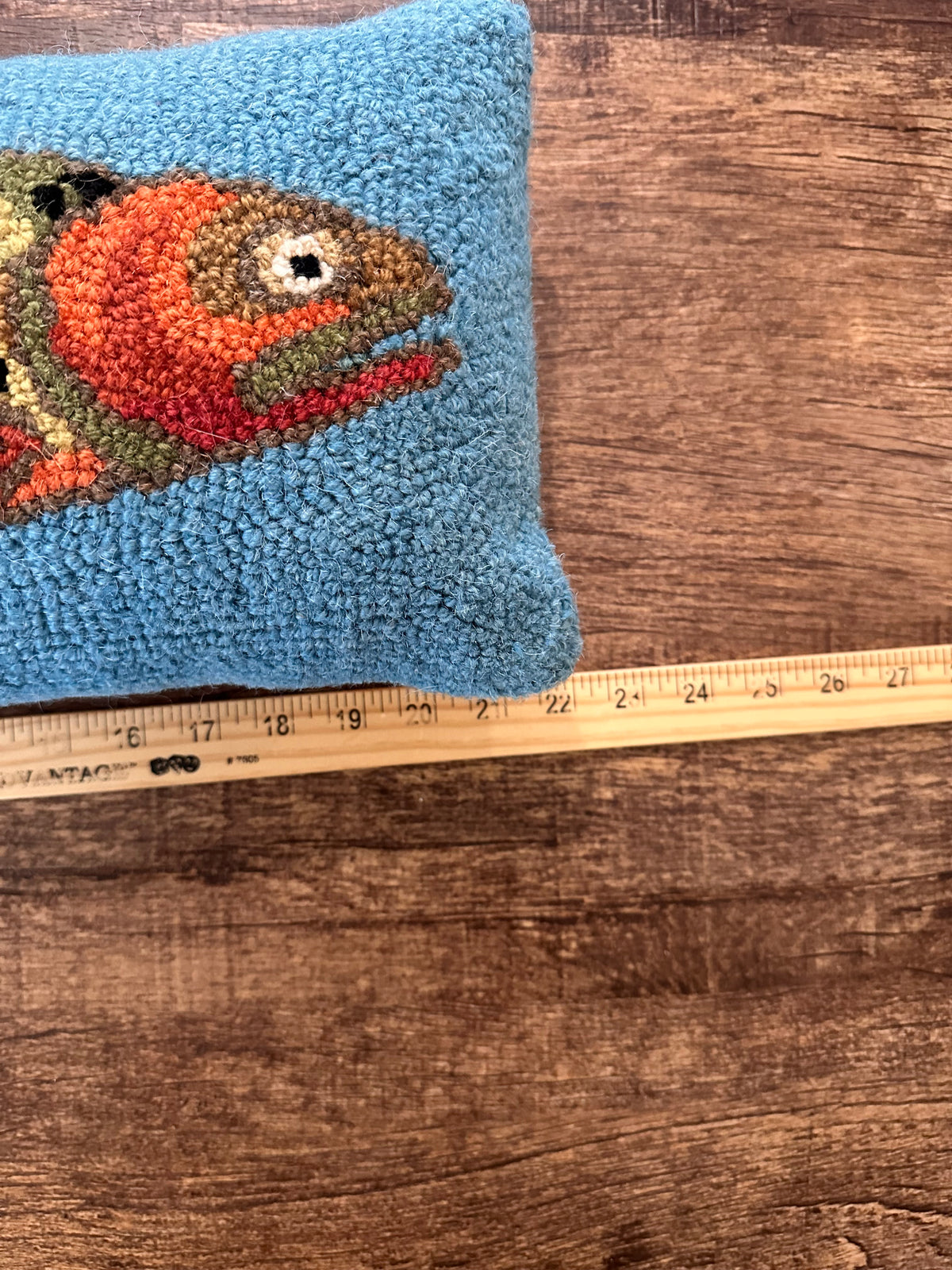 Grandin Road Trout Hook Pillow Large 22”x8”