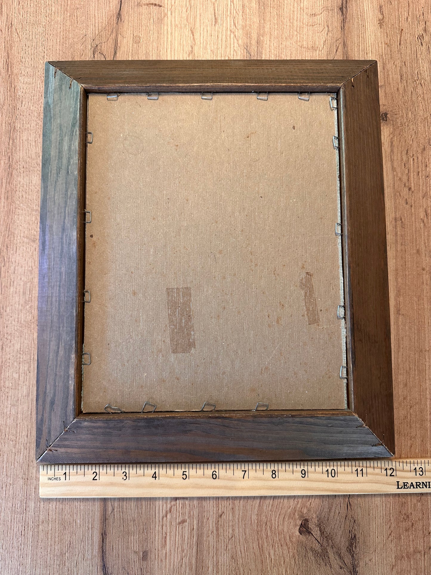 Vintage Framed Cross Stitch Freshwater Fish 12”x14” Gold Inner Frame on Wood