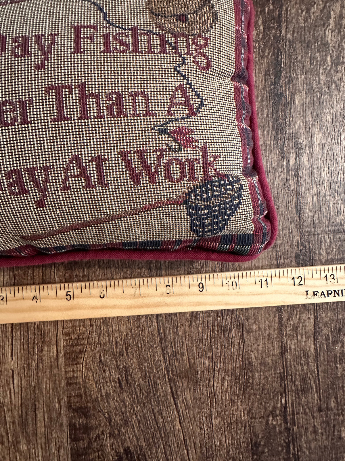 Vintage Bad Day of Fishing Pillow