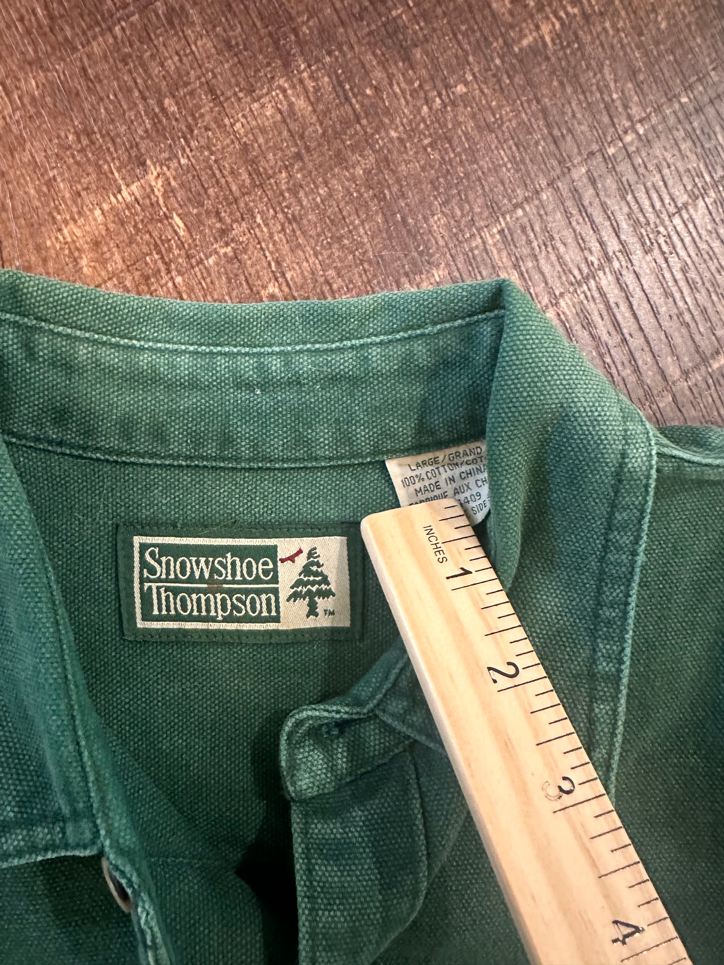 Vintage Snowshoe Thompson Button Down (L) Embroidered Field Exchange Trout