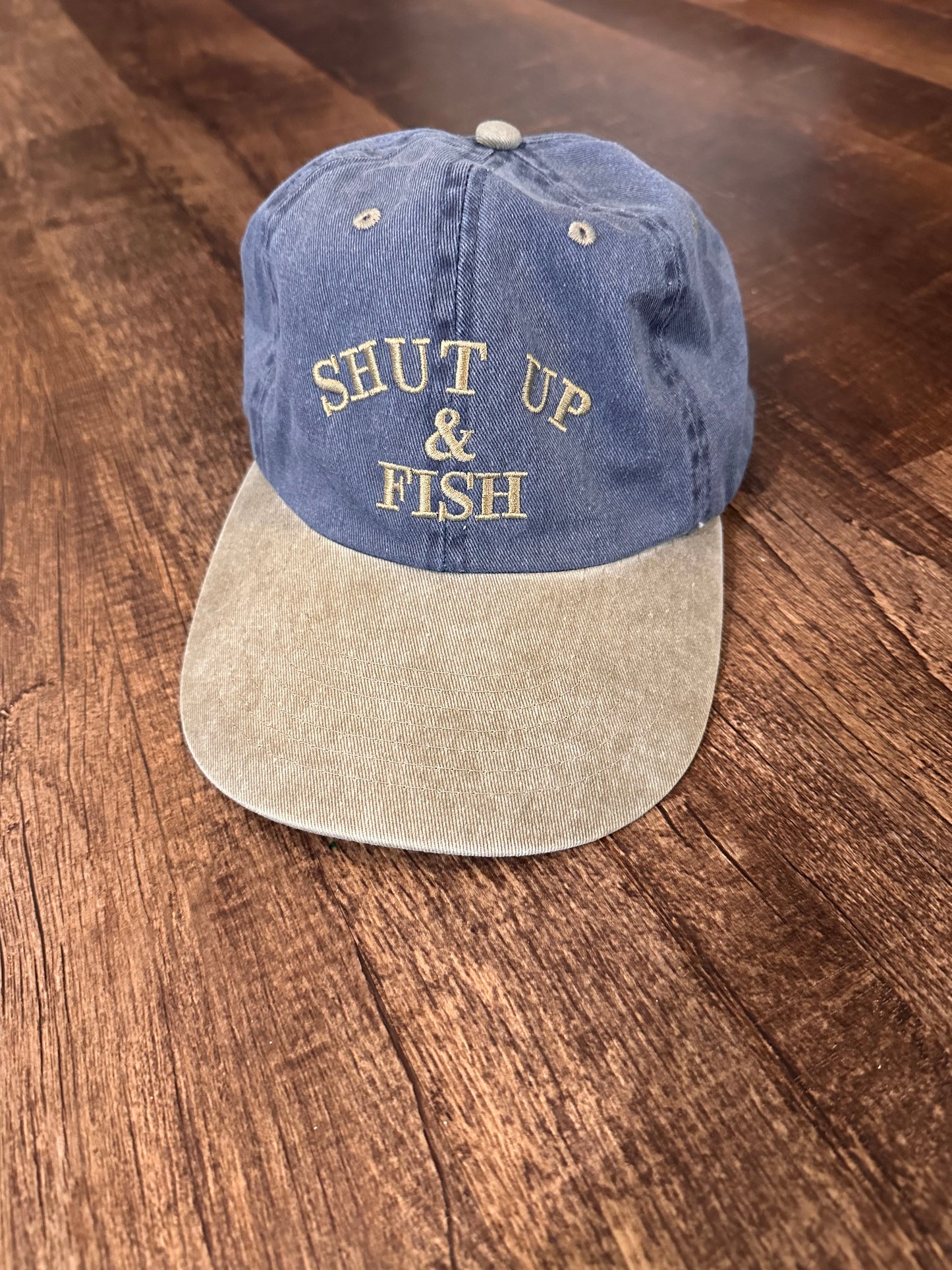 Vintage Cotton Hat “Shut up & Fish”