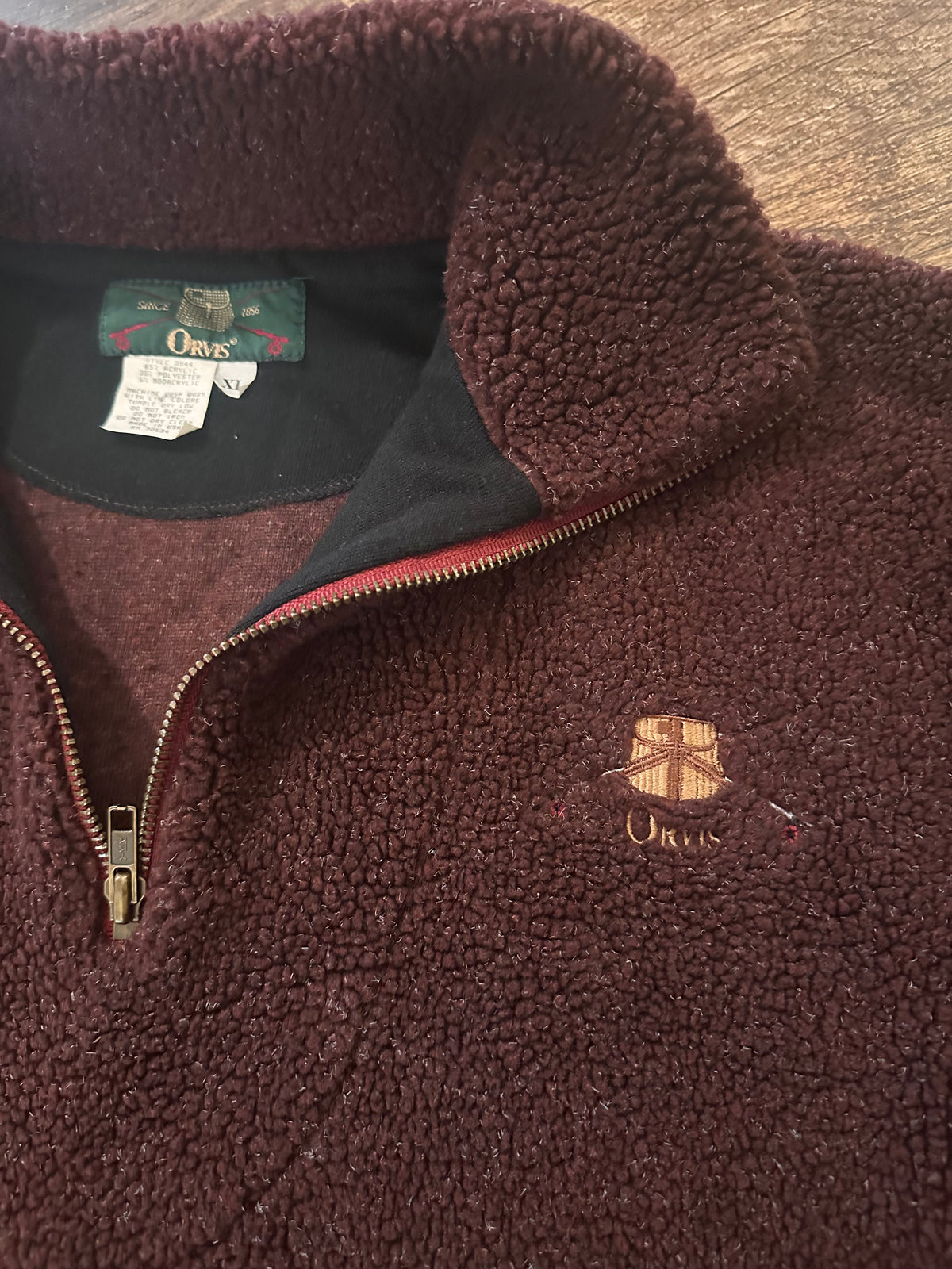Vintage Orvis Sherpa (XL) Embroidered Creel Logo - Purple