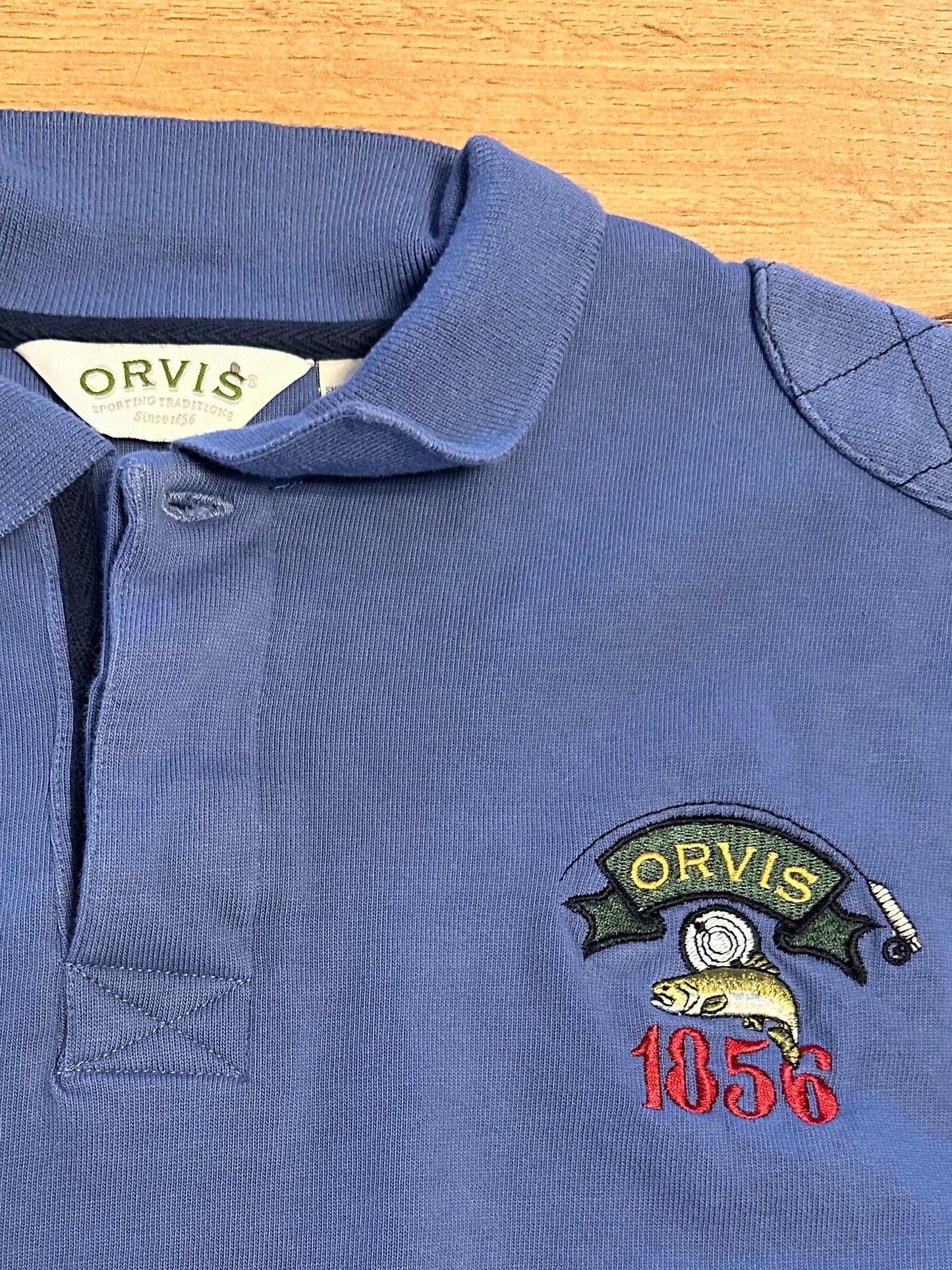 Vintage Orvis Rugby Polo (M) Embroidered Logo and Elbow Patches