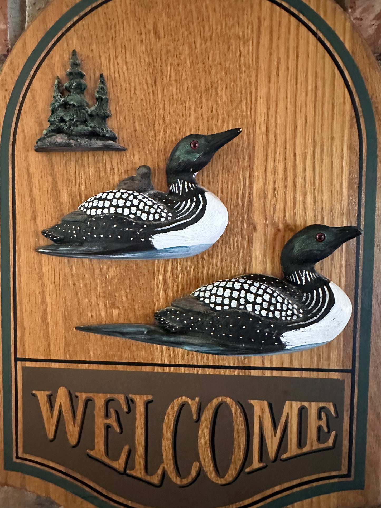 Vintage Loon Welcome Sign 14”x10”