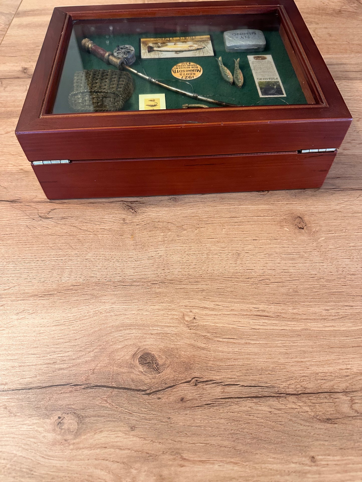 Vintage Fly Fishing Shadow Storage Box