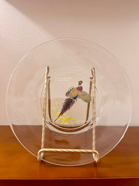 Vintage 1970s Ned Smith “Game Birds” Appetizer / Dessert Plates (Set of 7)
