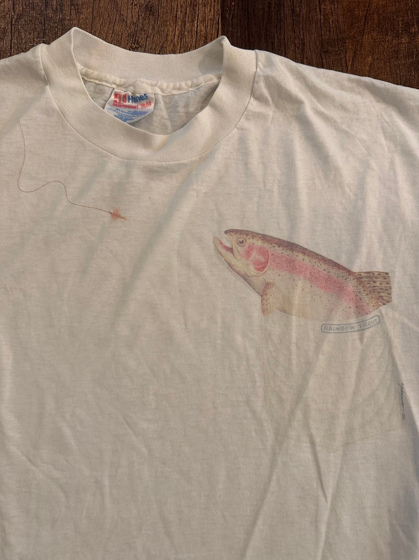 Vintage Hanes Trout Pocket T (L)