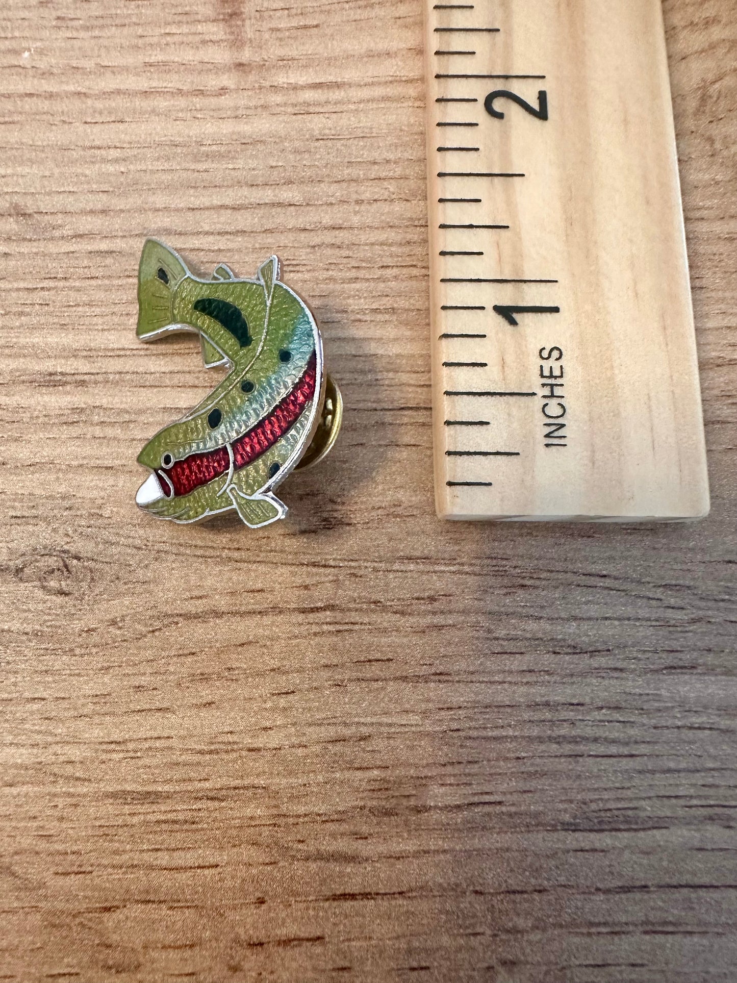Vintage Trout Enamel Lapel Pin