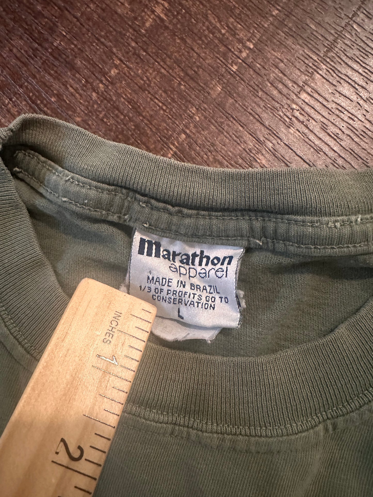 Vintage Ducks Unlimited Tshirt (L) Light Distress, Loon - Olive Green