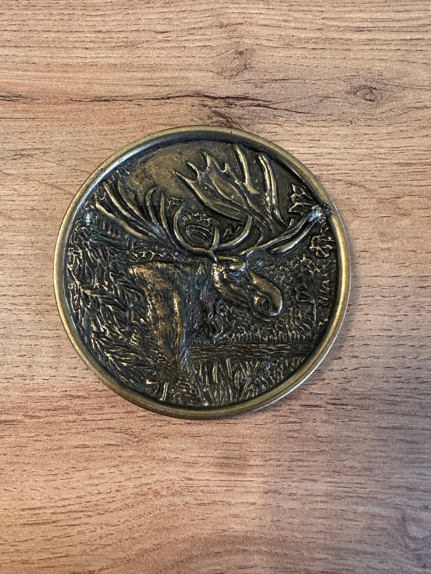 Vintage Ducks Unlimited Heavy Brass Coasters