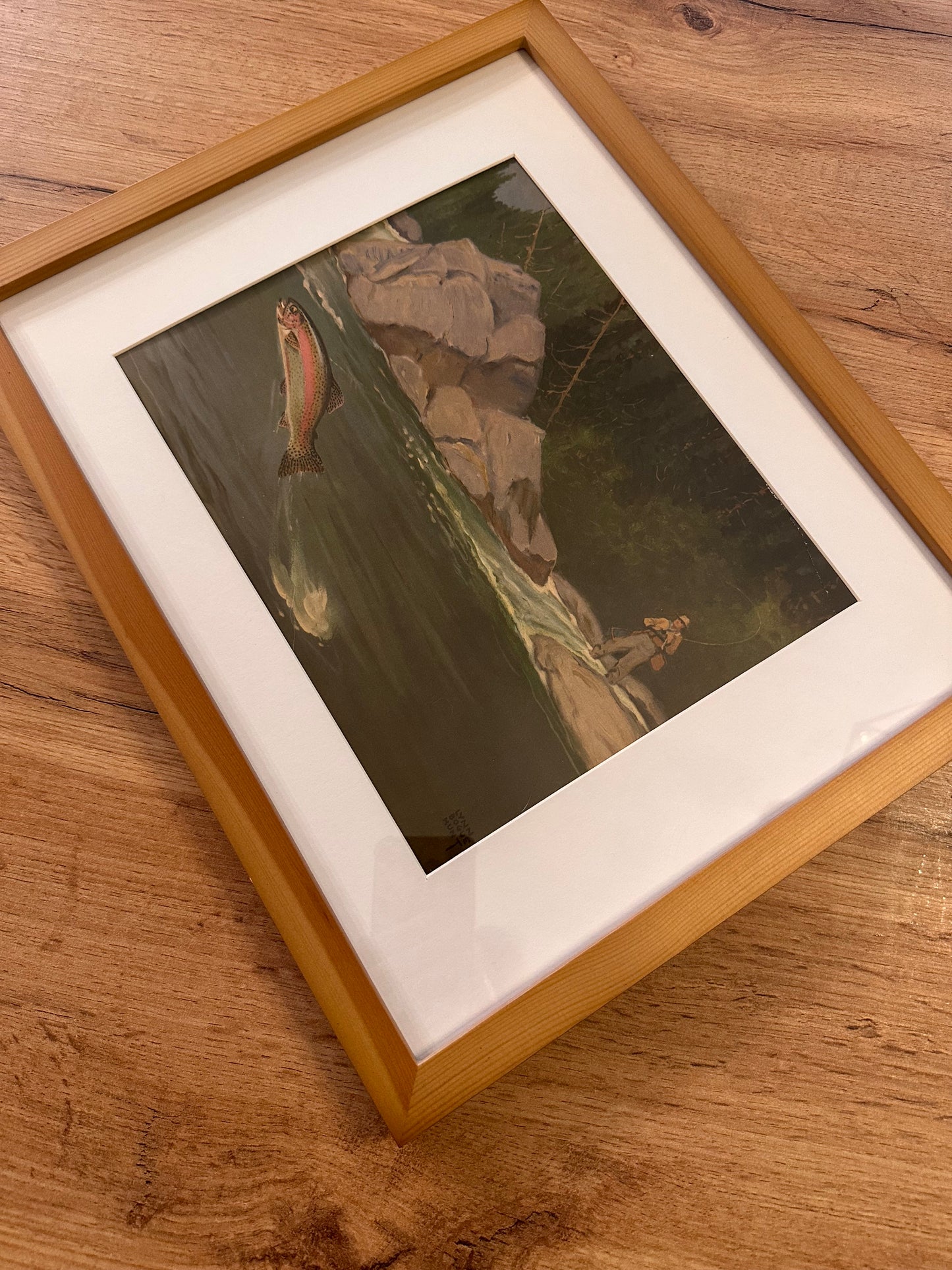 Vintage Framed Art Print from F&S April 1946 Magazine 15”x12”