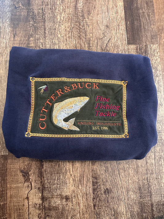 Vintage Cutter & Buck Crewneck (L) Embroidered Fine Fishing Tackle