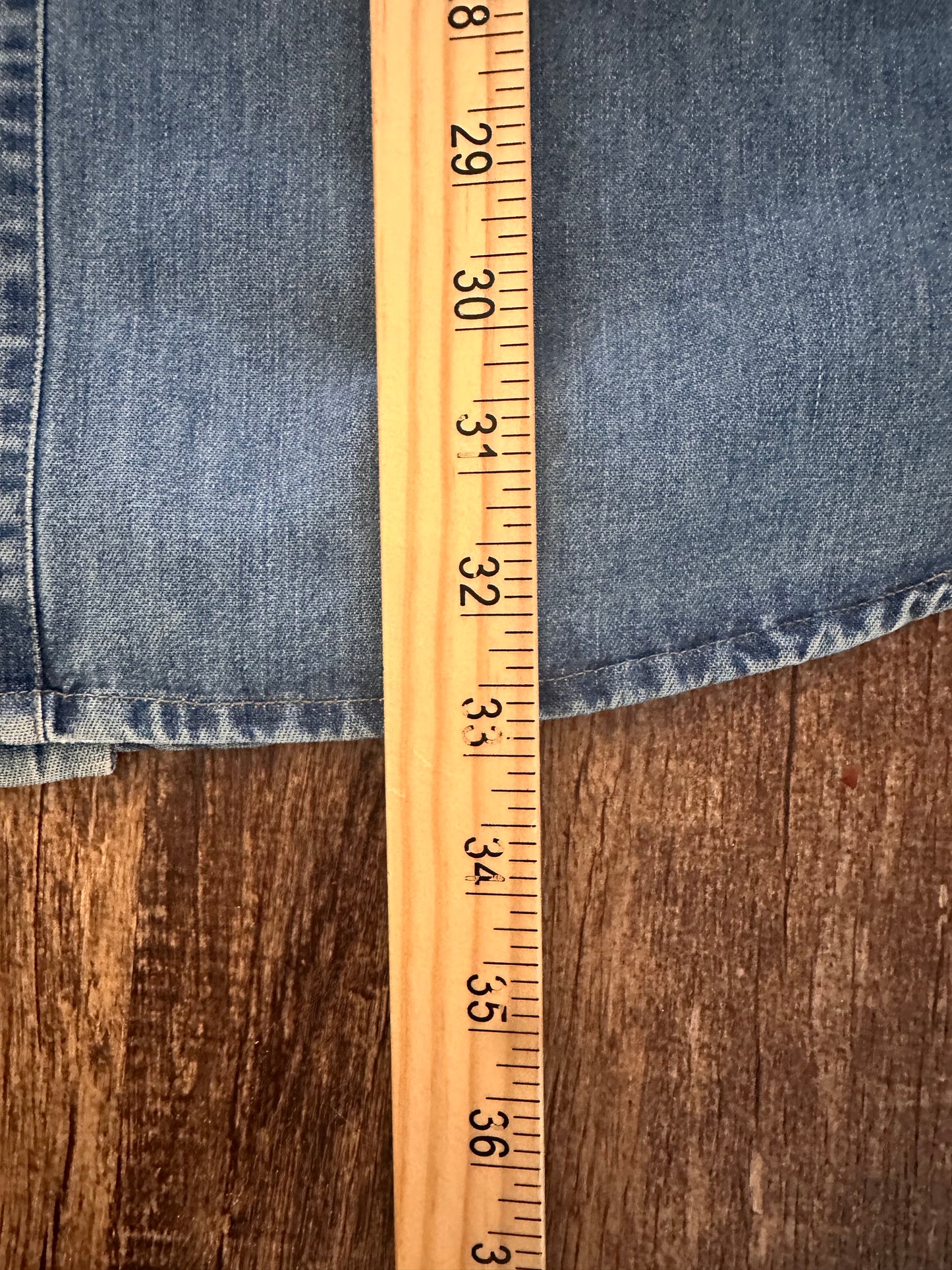 Vintage Orvis Denim Button Down (L) Embroidered Lab with Elbow Patches