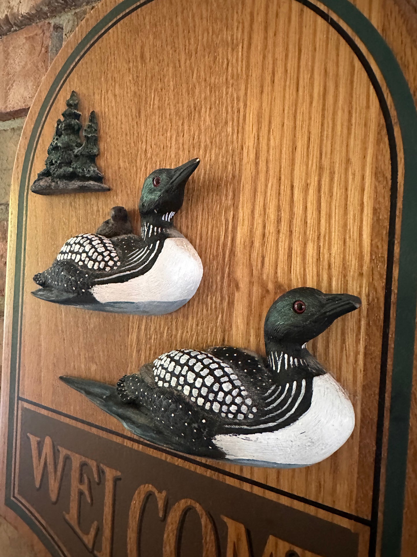 Vintage Loon Welcome Sign 14”x10”