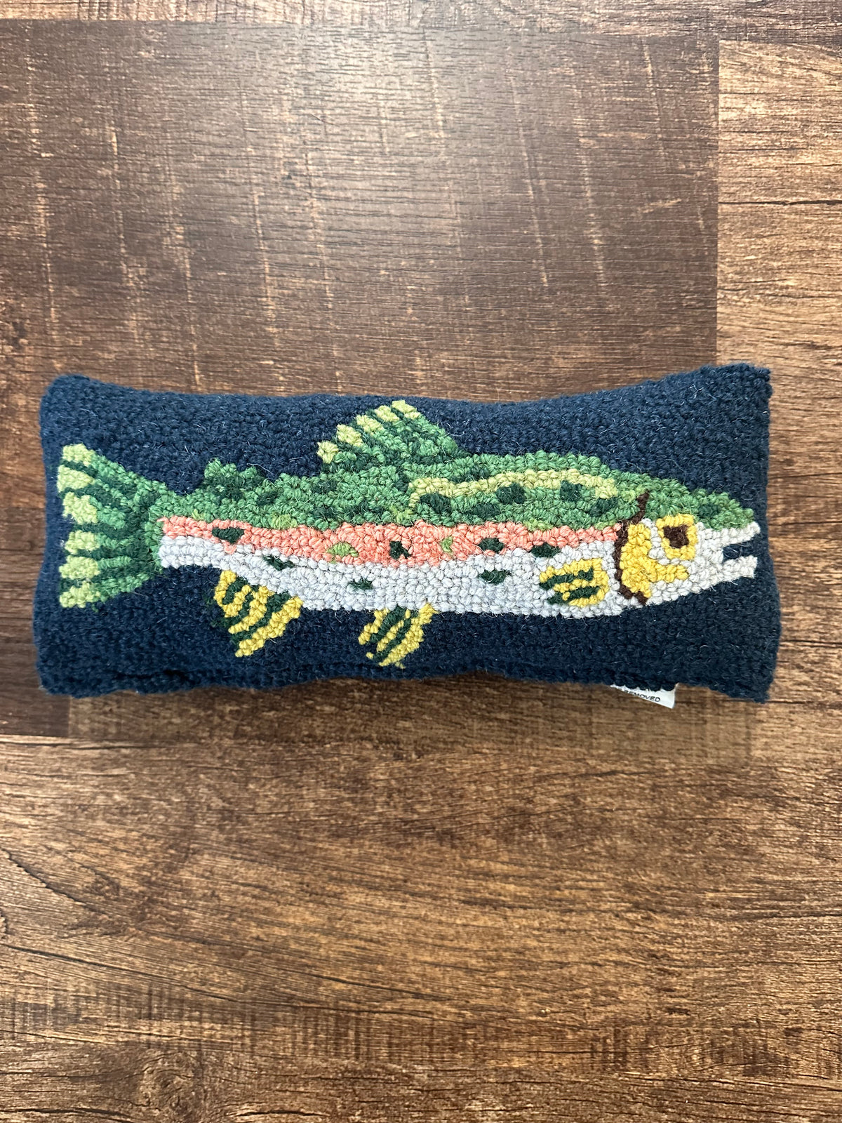 Mini Trout Hook Pillow 12”x5”