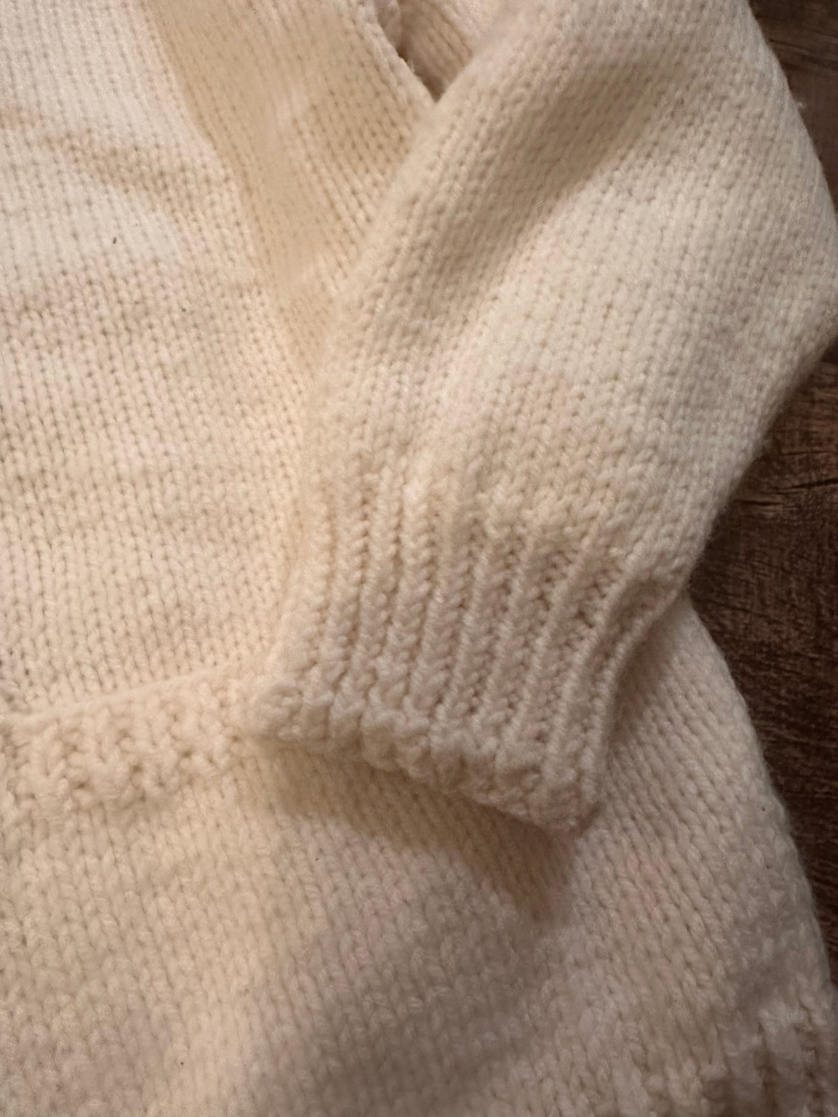 Vintage Cowichan White Sweater Deer (S/M)