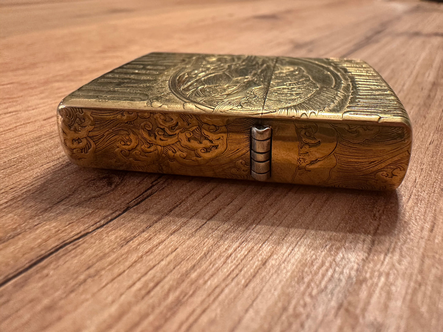 Vintage Zippo Freshwater Fish Lighter - “If I’m Missing I am Probably Fishing” - Gold