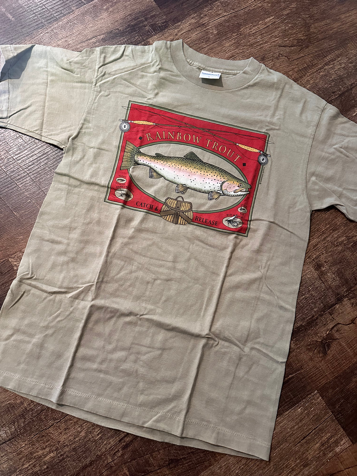 Vintage Harborside Graphics Tee (L) Rainbow Trout