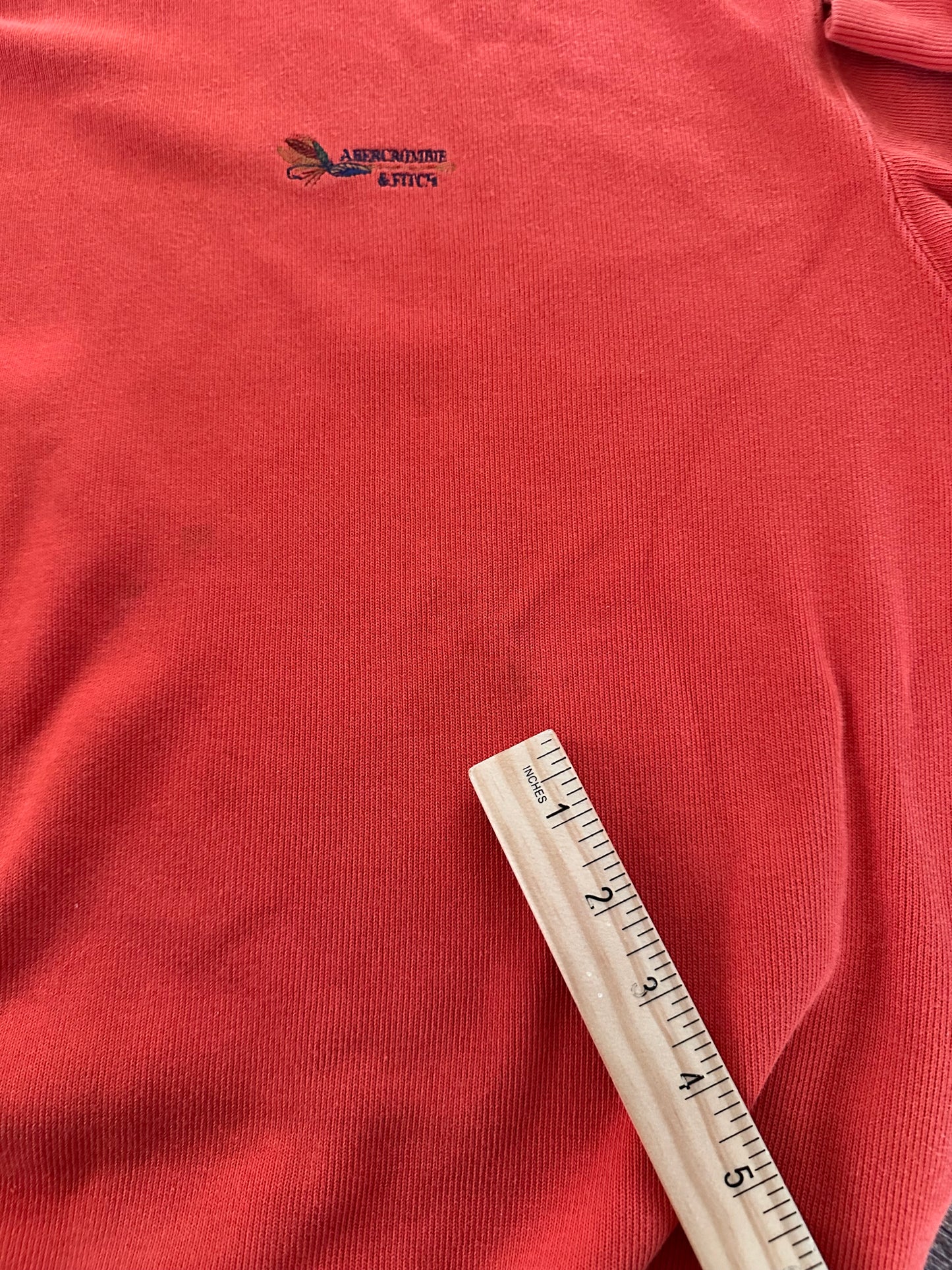 Vintage Abercrombie & Fitch Crewneck (L) Embroidered Fly Logo - Orange