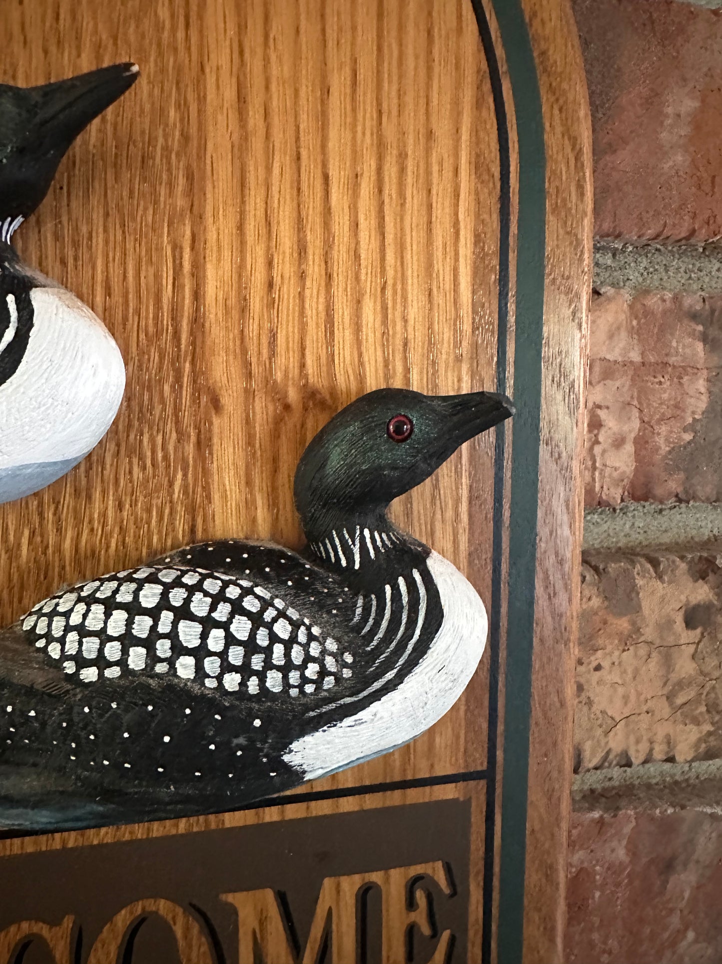 Vintage Loon Welcome Sign 14”x10”