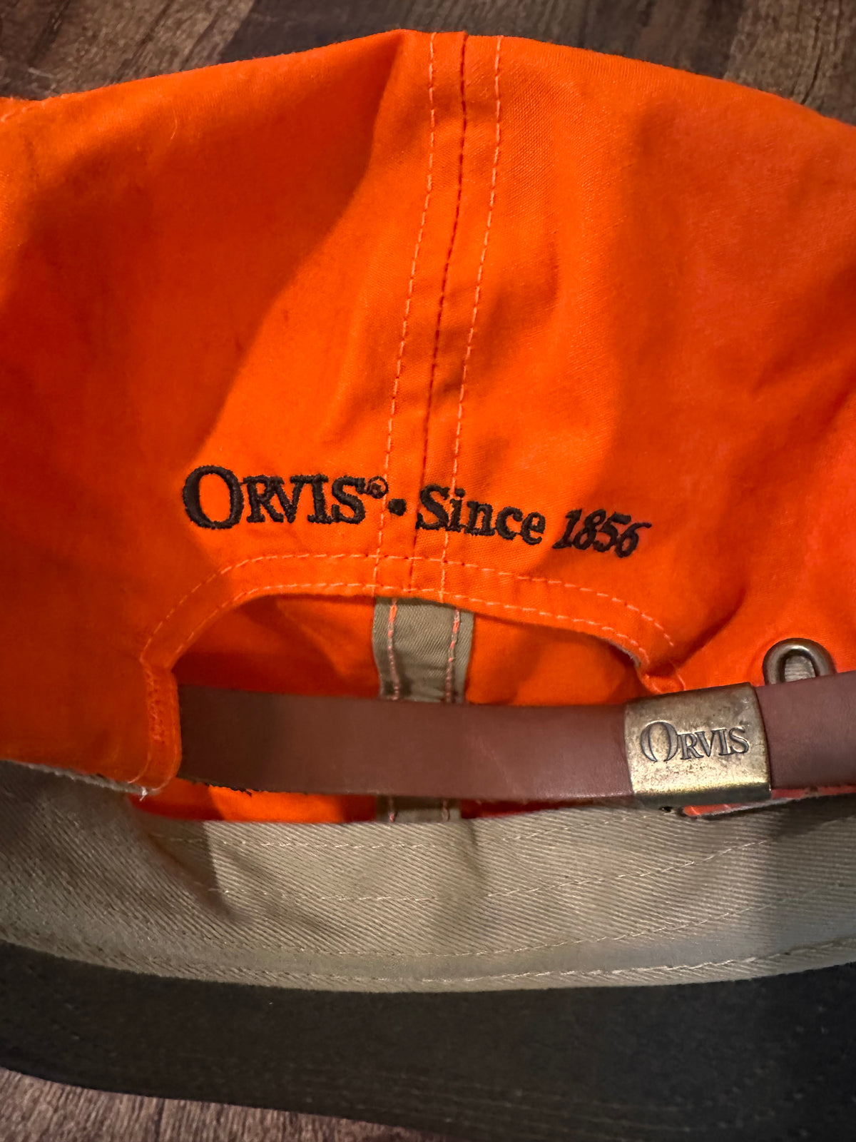 Vintage Orvis Waxed Cap Hunter Orange