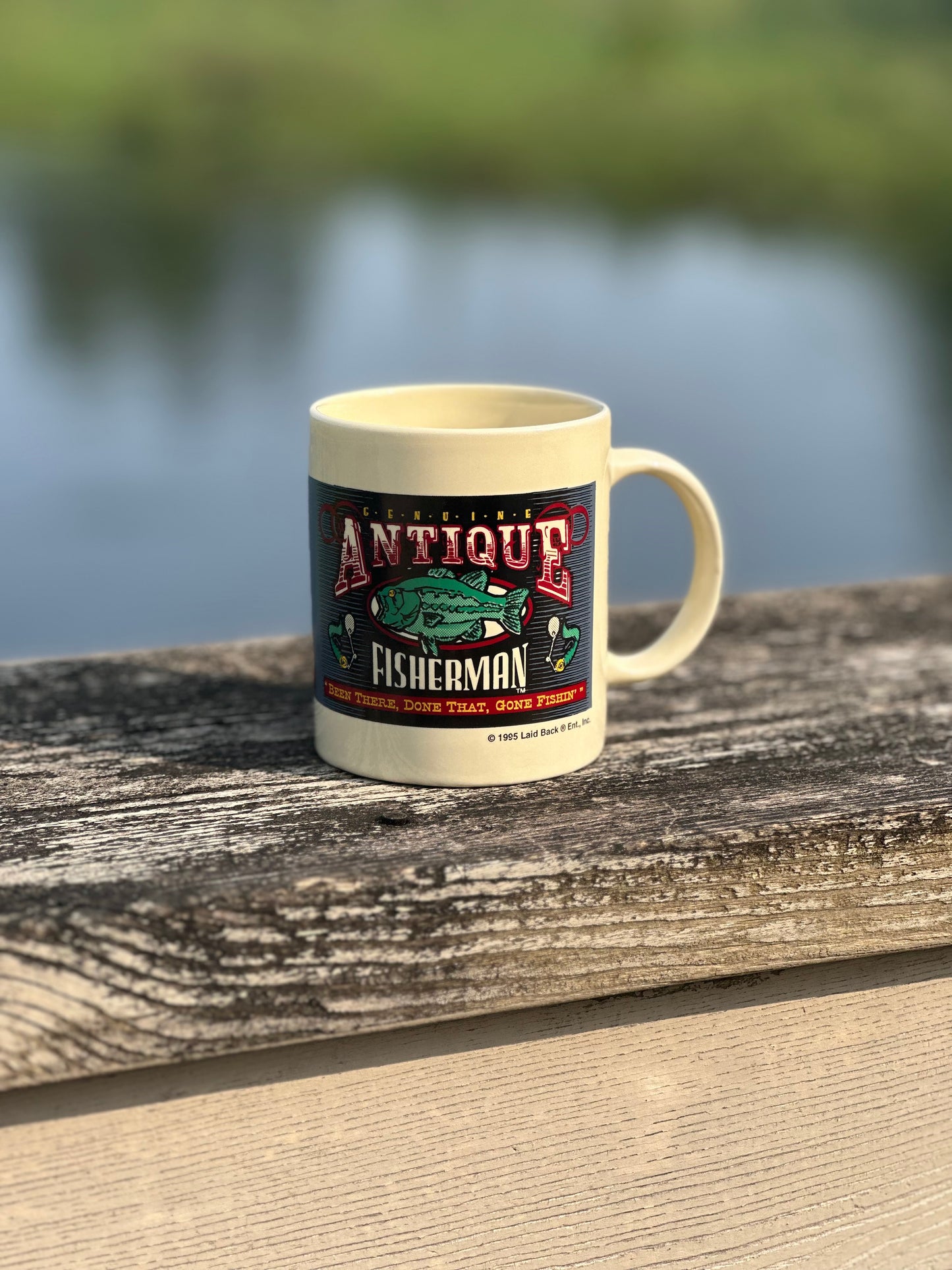Vintage 1995 Mug: Antique Fisherman