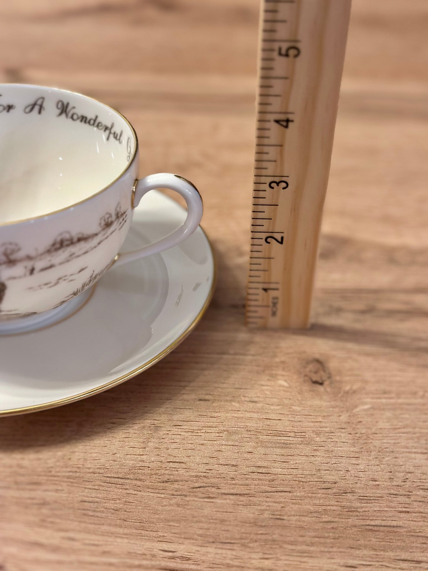 VTG Lenox “Reserved: For a Very Wonderful Guy” Tea / Coffee / Soup Cup and Saucer - Ivory