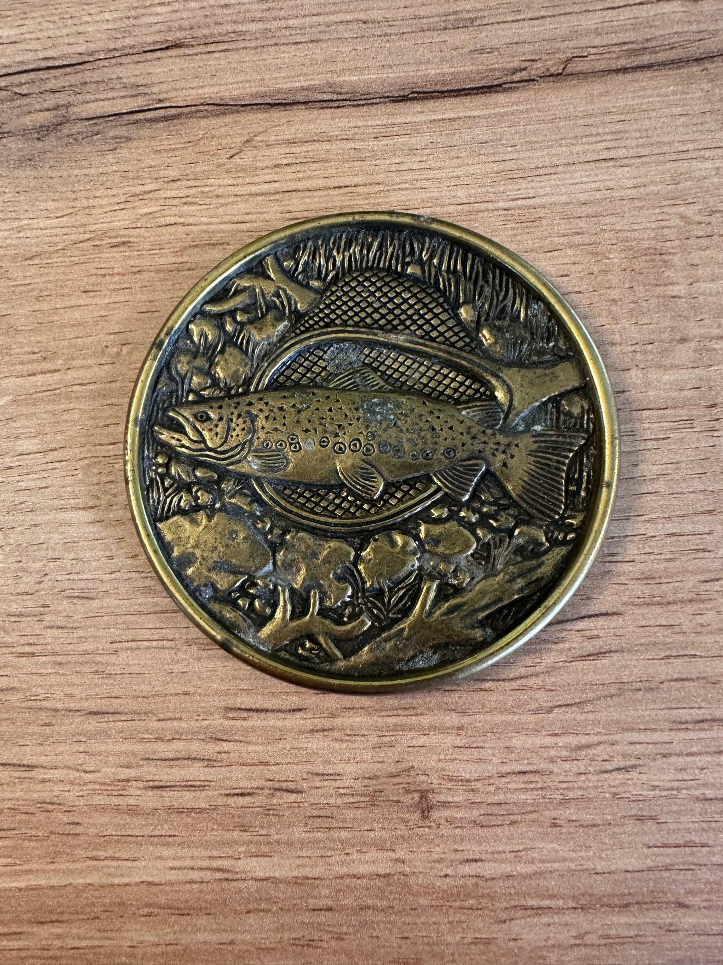 Vintage Ducks Unlimited Heavy Brass Coasters