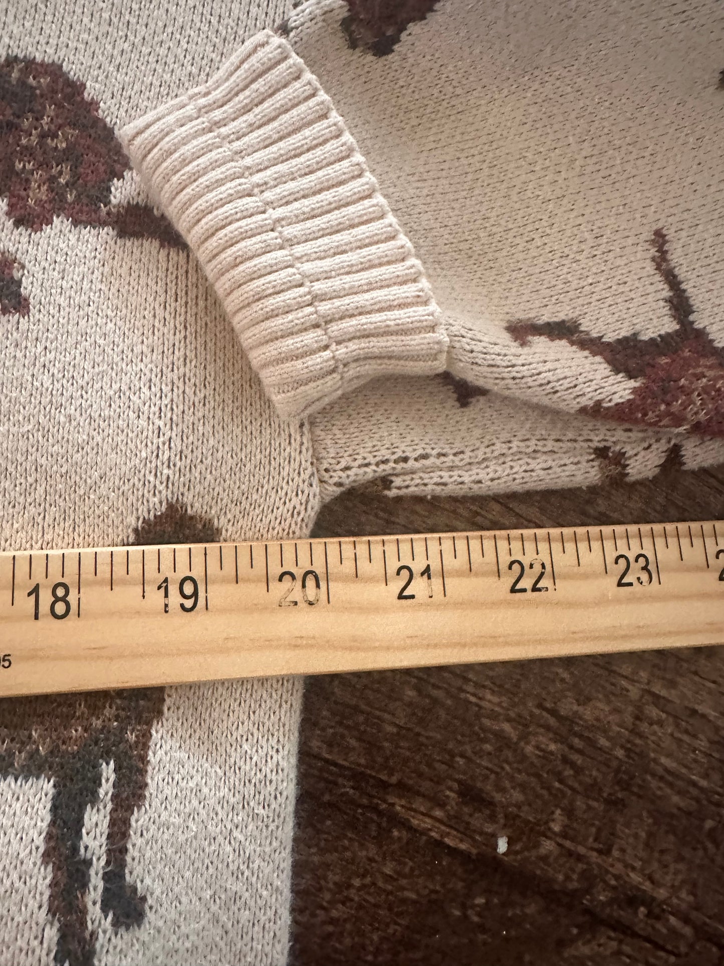 Vintage Orvis Sweater (S) Dog Prints - Cream
