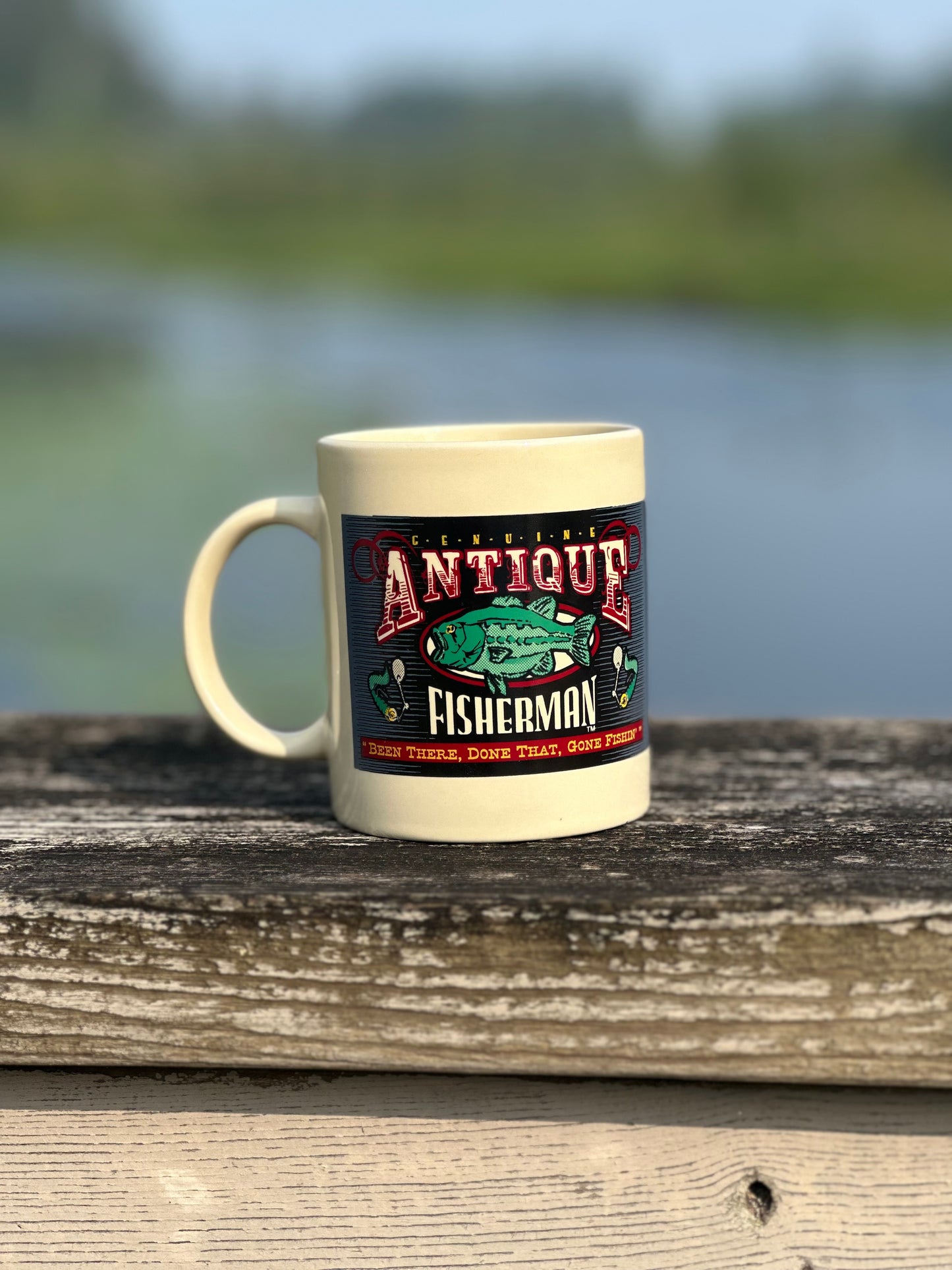 Vintage 1995 Mug: Antique Fisherman