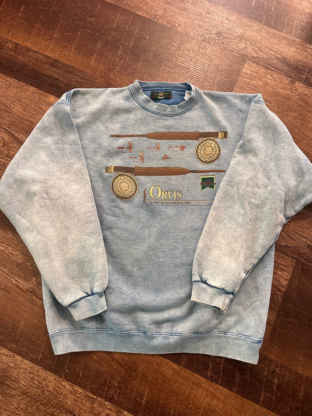 Vintage Orvis Crewneck (XL) Sun Fade Blue