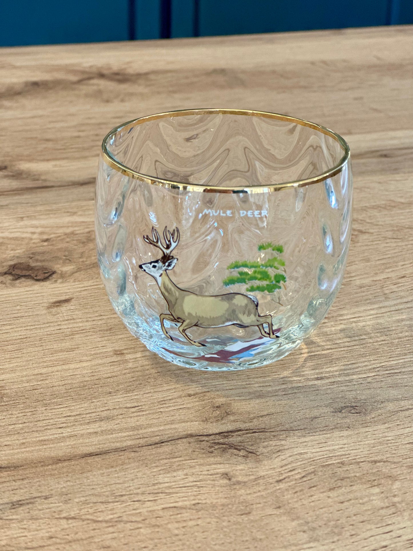 RARE 🥃 Ned Smith “Big Game” Low Ball Whiskey Glasses (Set of 8)