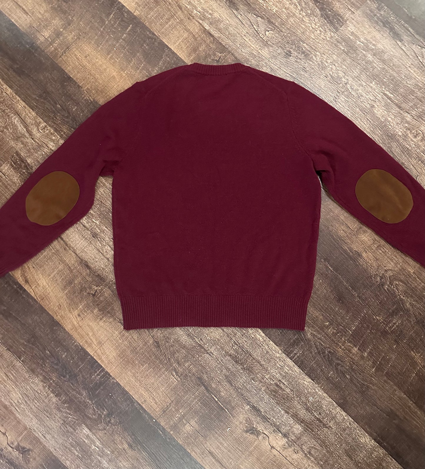 Brooks Brothers Sweater (XL) Whitetail Buck with Suede Elbow Patch - Maroon
