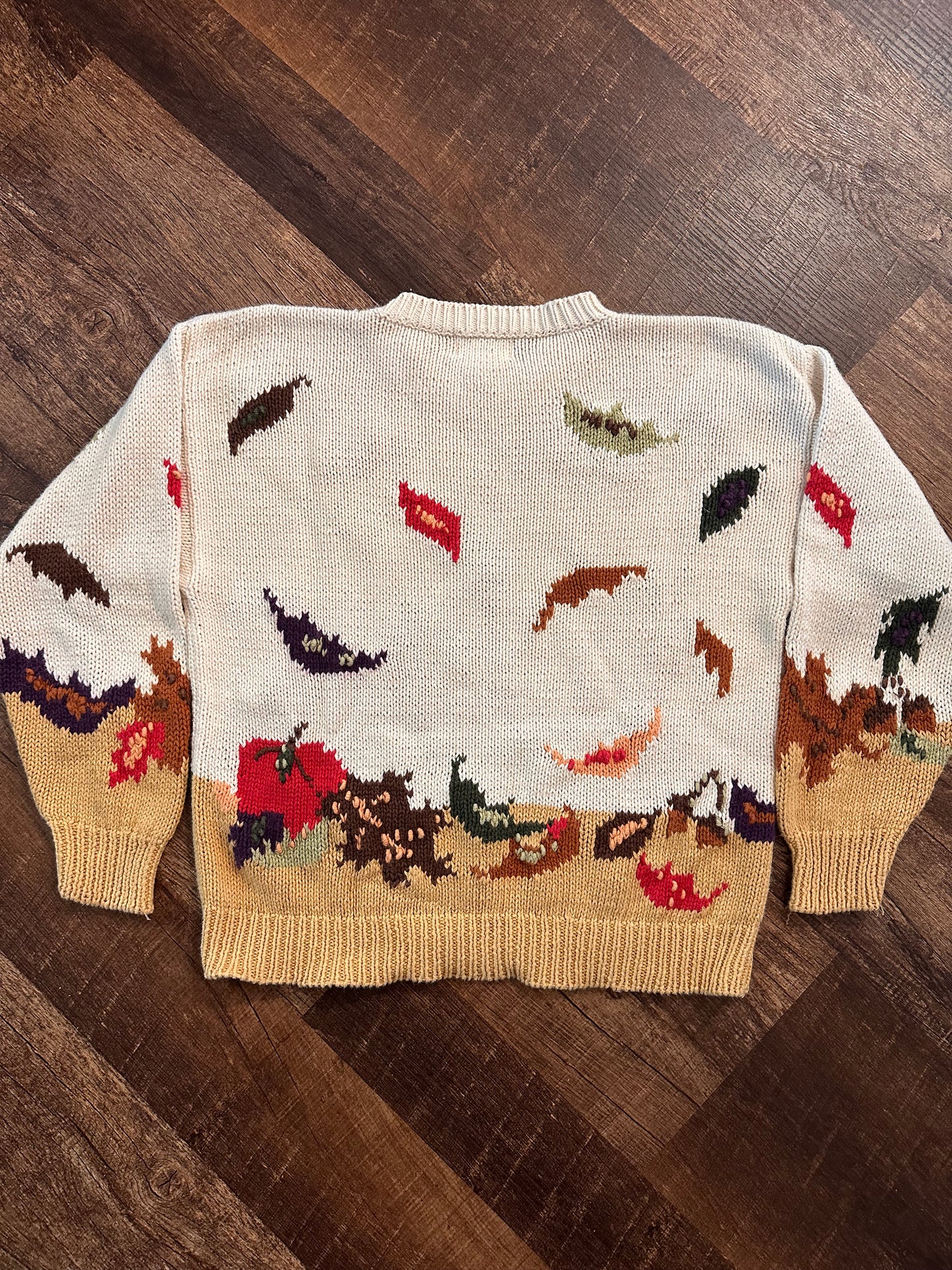 Vintage Orvis Sweater (XL) Autumn Pumpkin Scene