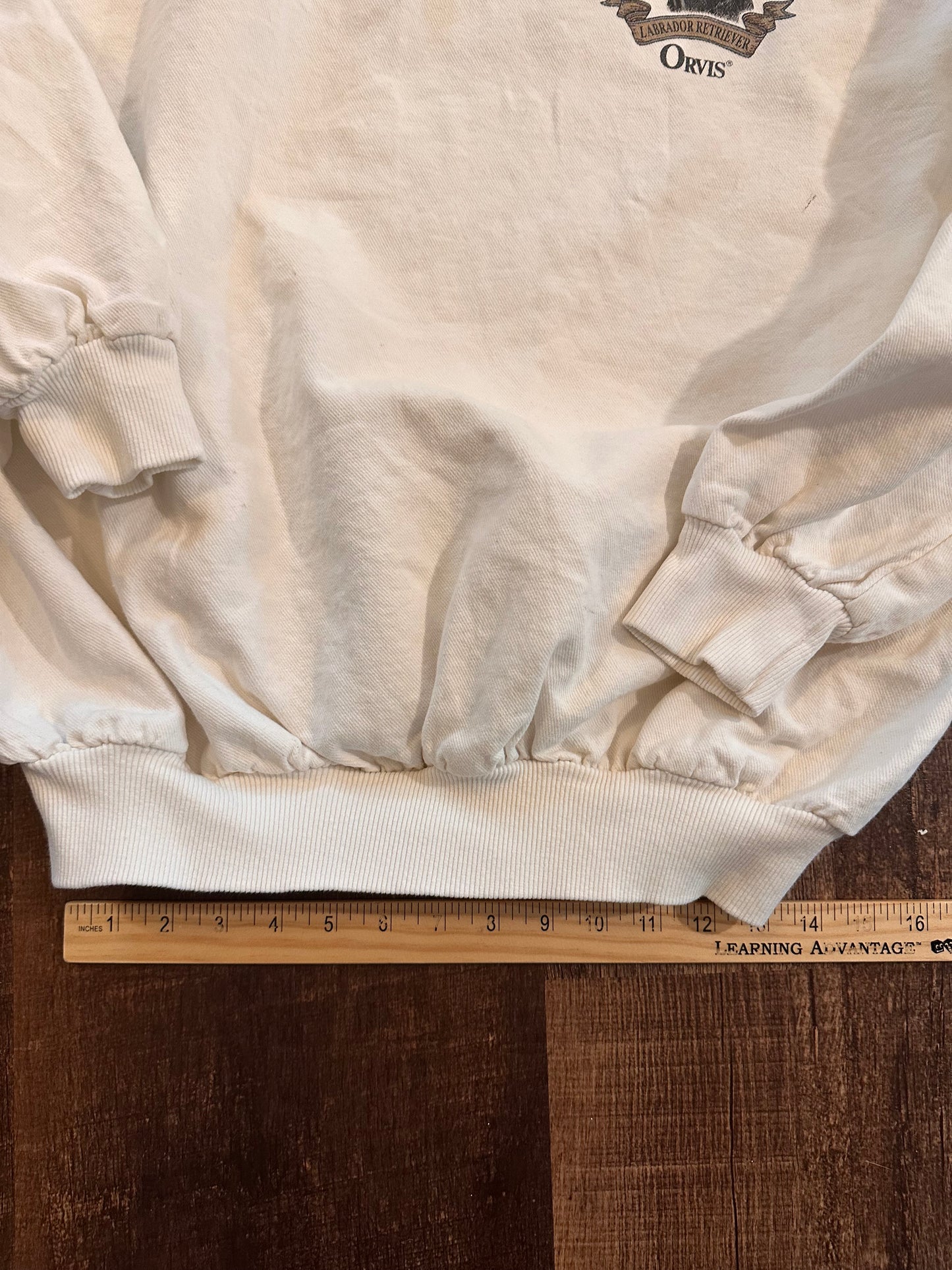 Vintage Orvis Long Sleeve Polo Sweatshirt (XXL) Labrador Retriever Graphic