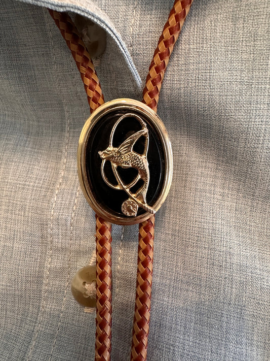 Vintage Bolo Tie - Flying Fish and Fly Reel