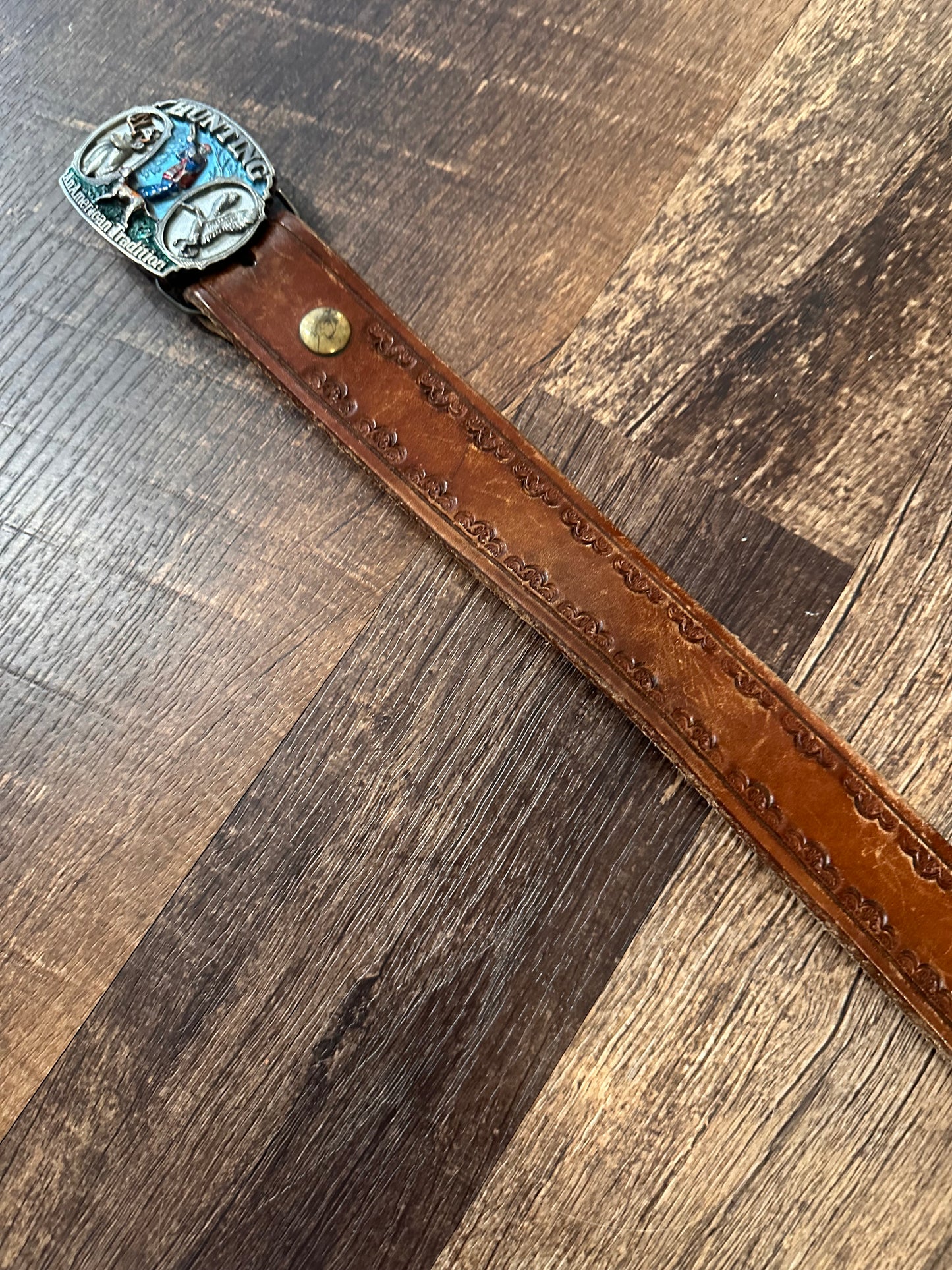 Vintage Western Hunting Leather Belt