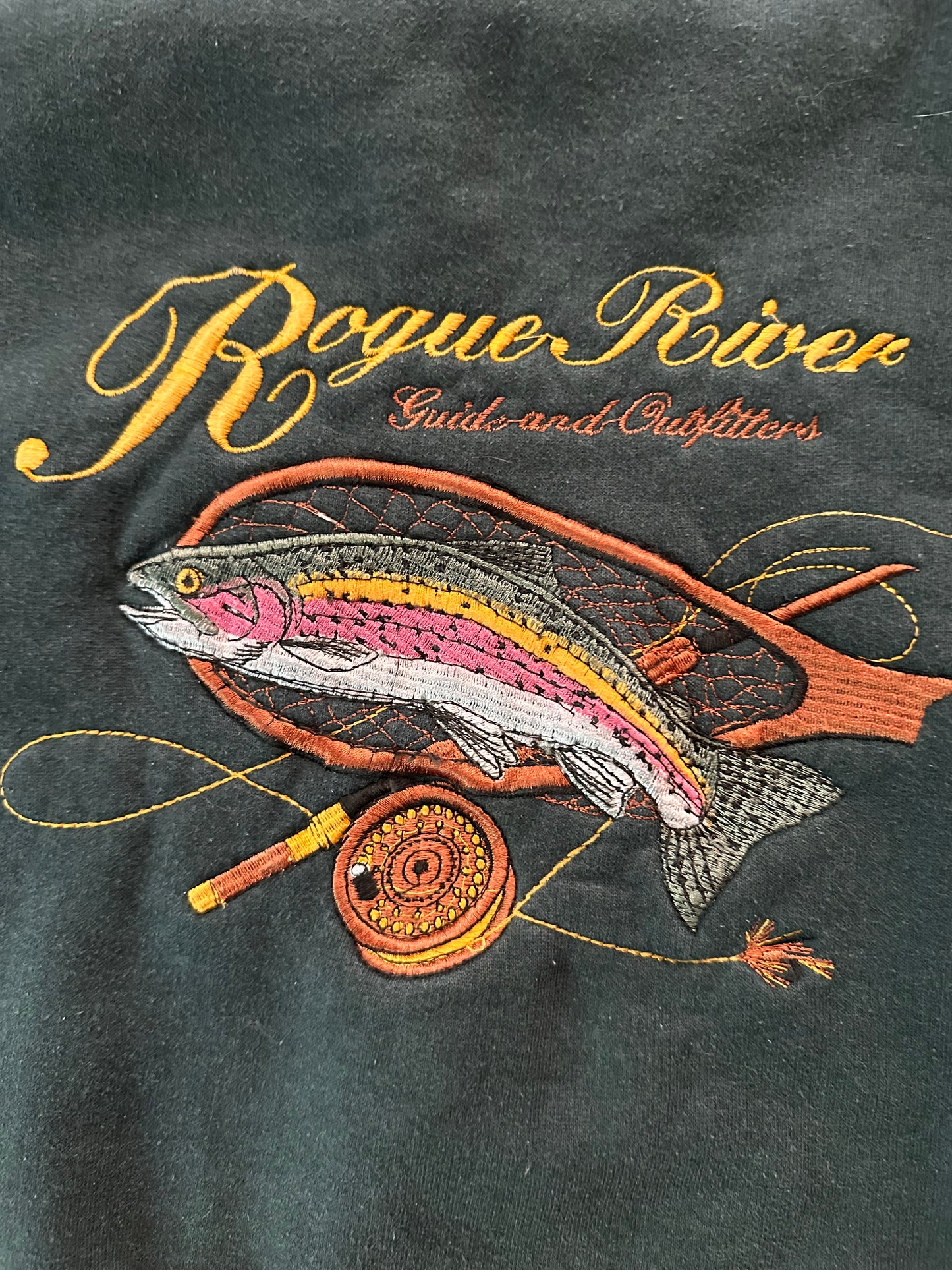 Vintage Northwest Territory Crewneck (L) Embroidered Rogue River - Green