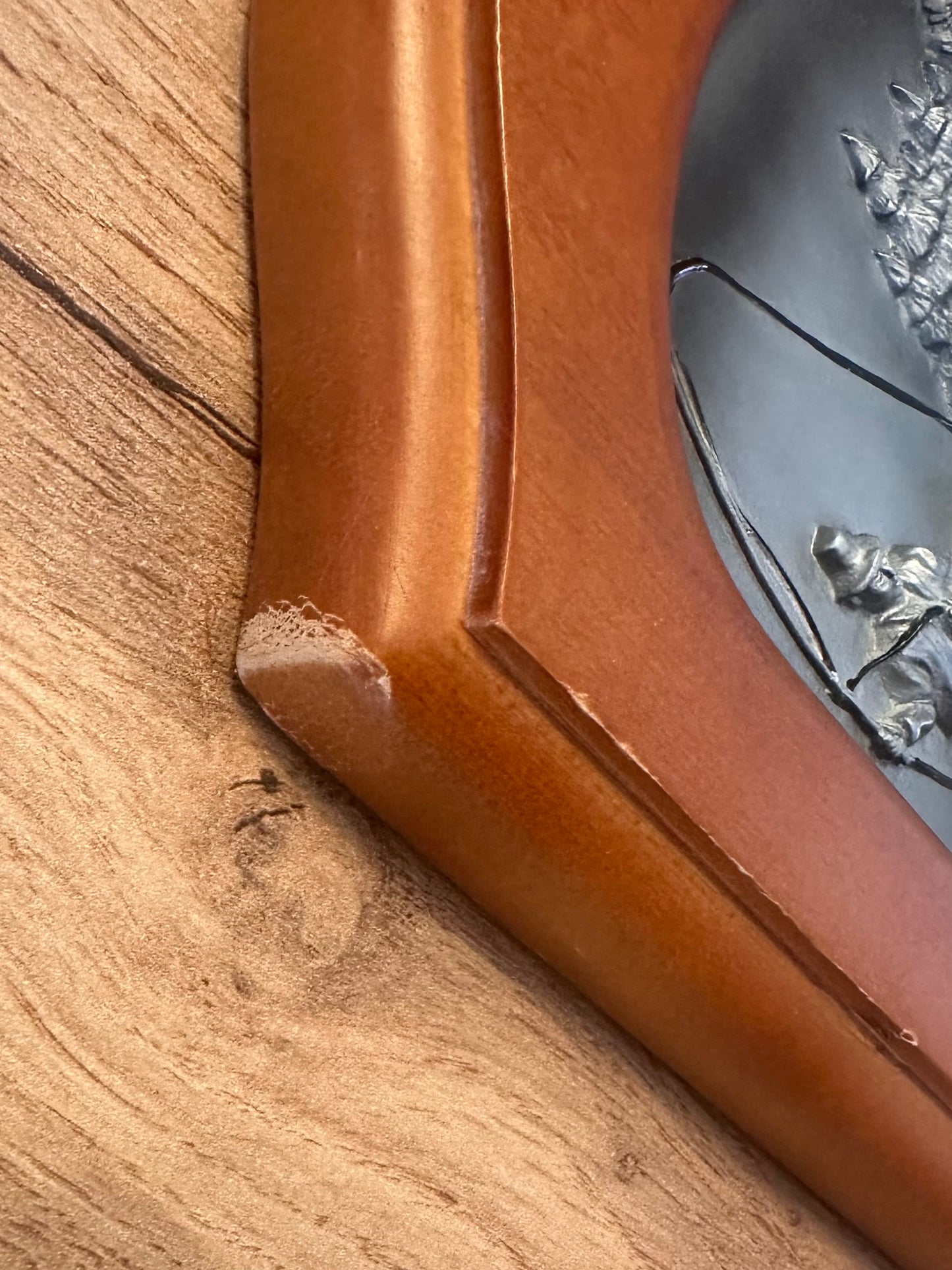 Vintage Thermometer and Hygrometer Weatherstation Featuring Fisherman and Trout in Mountains Scene