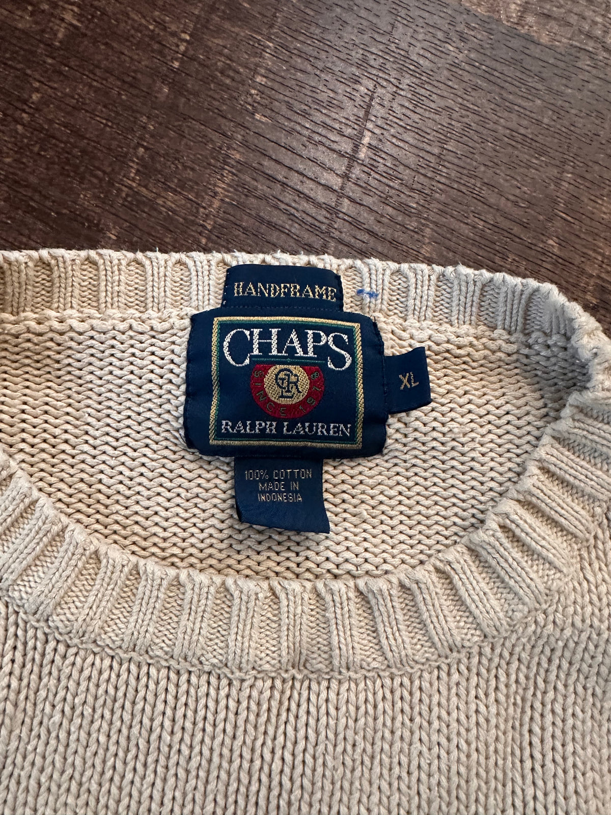 Vintage Chaps Ralph Lauren Sweater (XL) Embroidered Jumping Trout