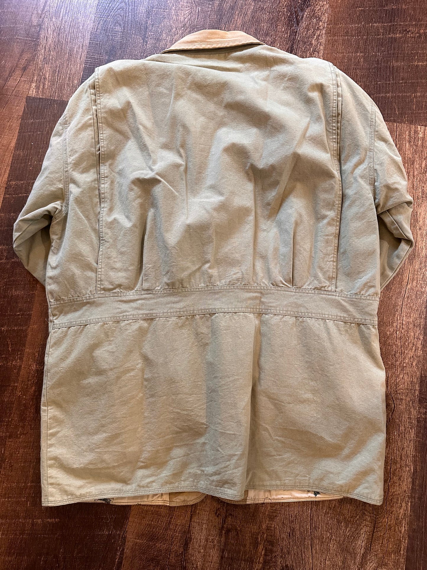 Vintage Woolrich Chore Coat (L) Fly Fishing Lining - Olive