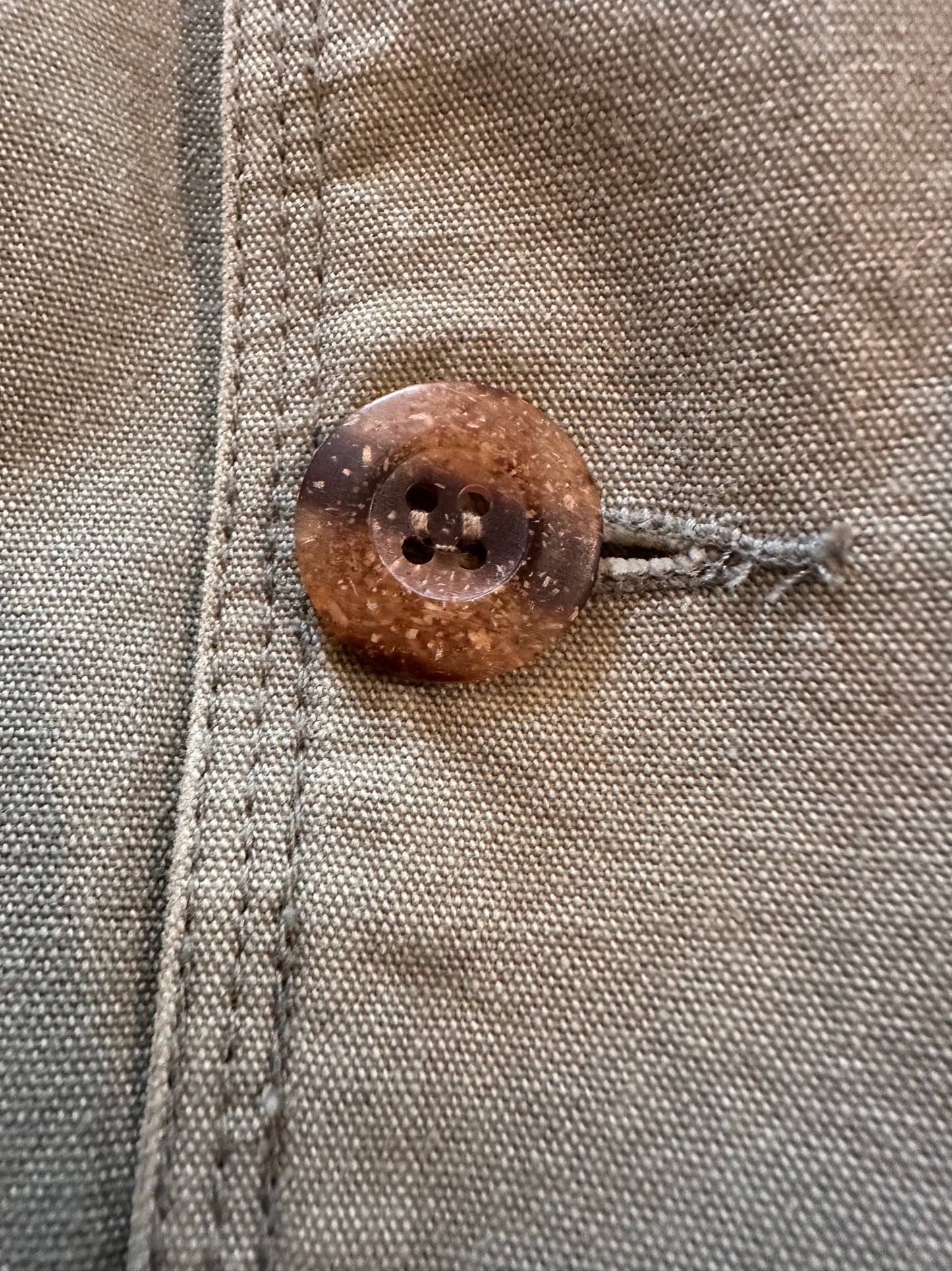 Vintage Woolrich Chore Coat (L) Fly Fishing Lining - Olive