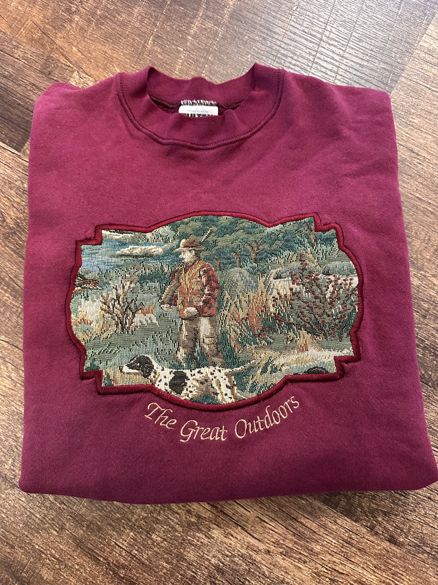 Vintage Tultex Crew (L) Great Outdoors Bird Hunt Tapestry
