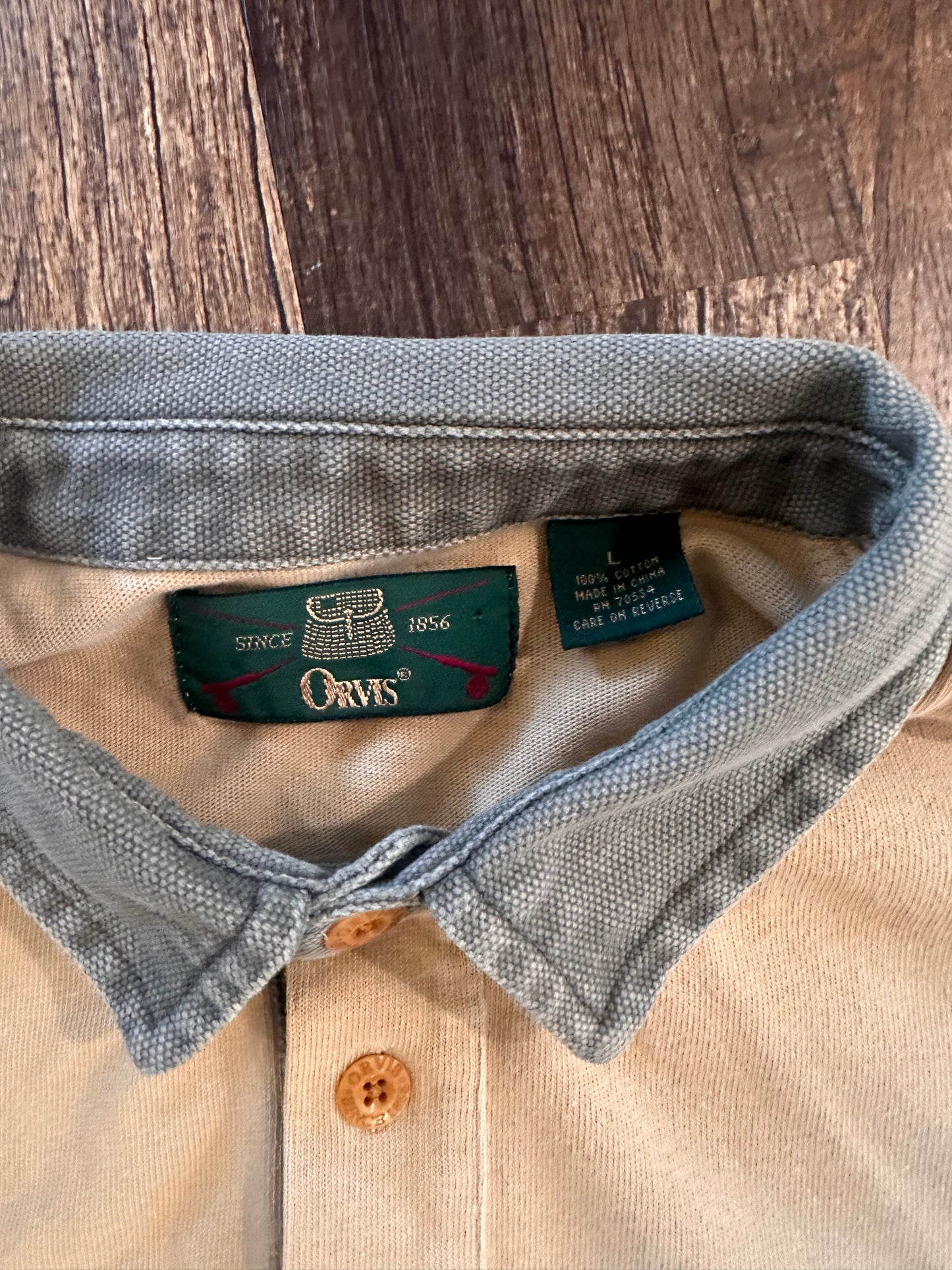 Vintage Orvis Rugby Longsleeve (L) Embroidered Logo