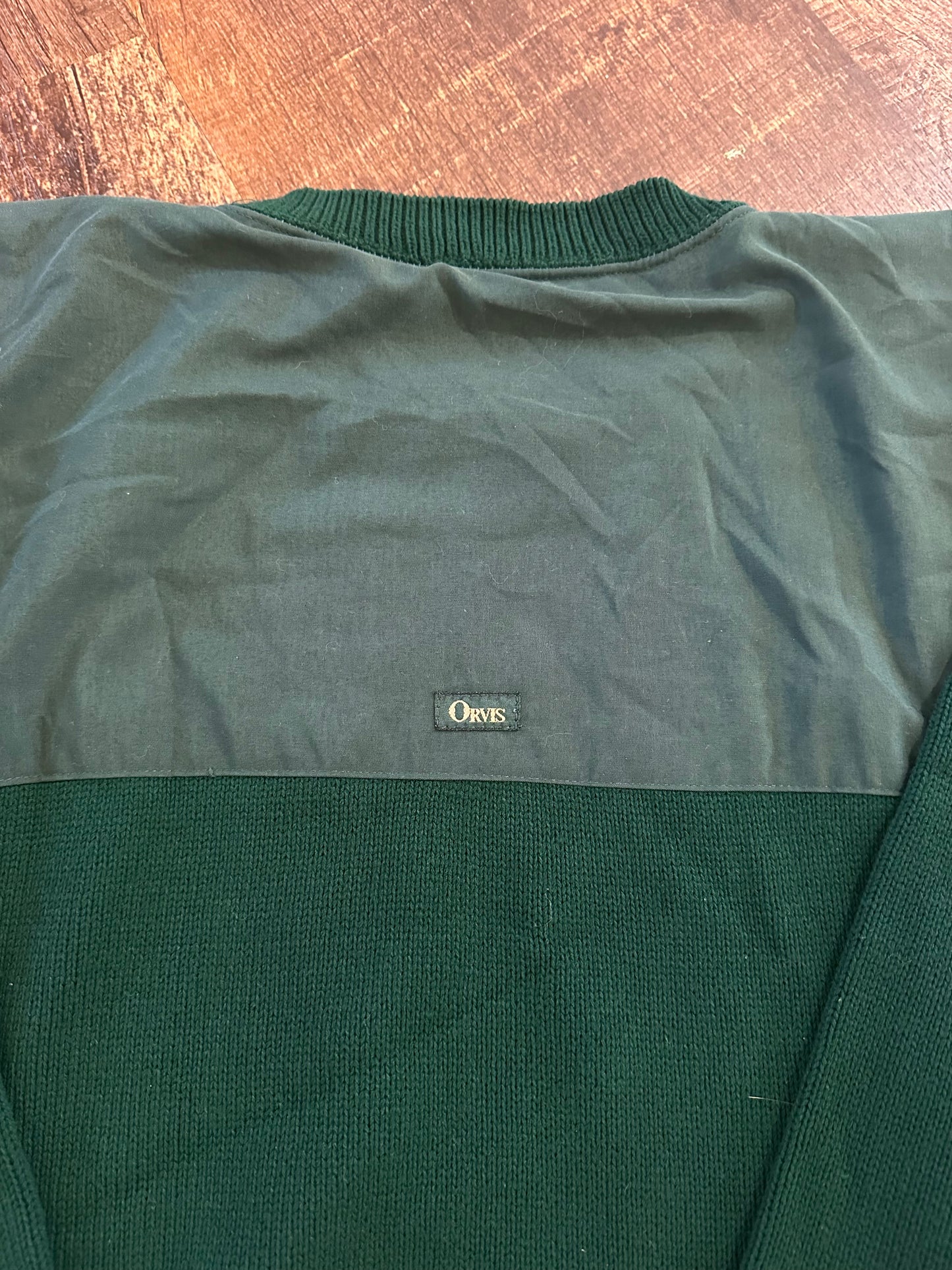 Vintage Orvis Rain Repellent Sweater (L/XL) Green