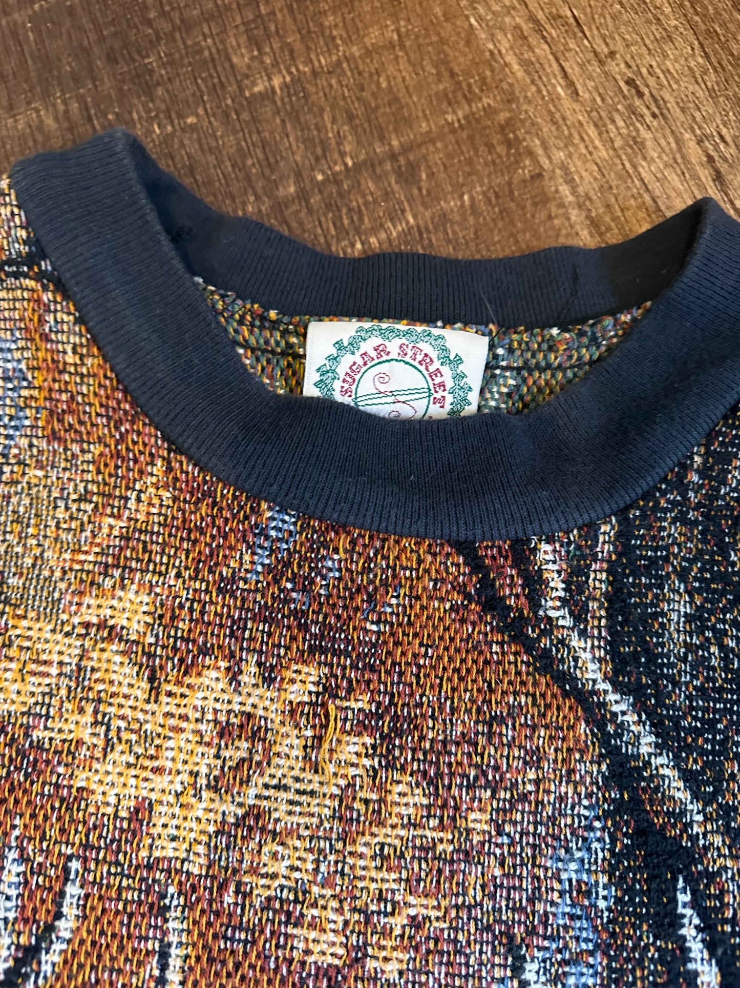 Vintage Sugar Street Tapestry Crewneck (OS) White Tail Buck and Ducks