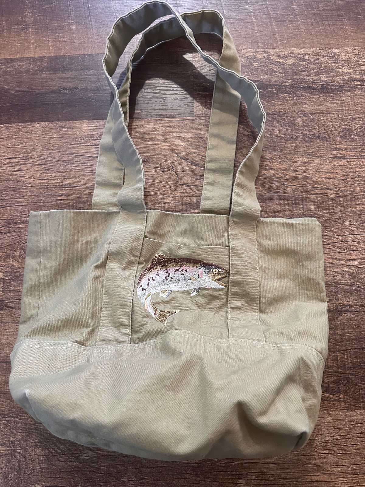Vintage Canvas Tote Trout Bag “The Looney Lady”