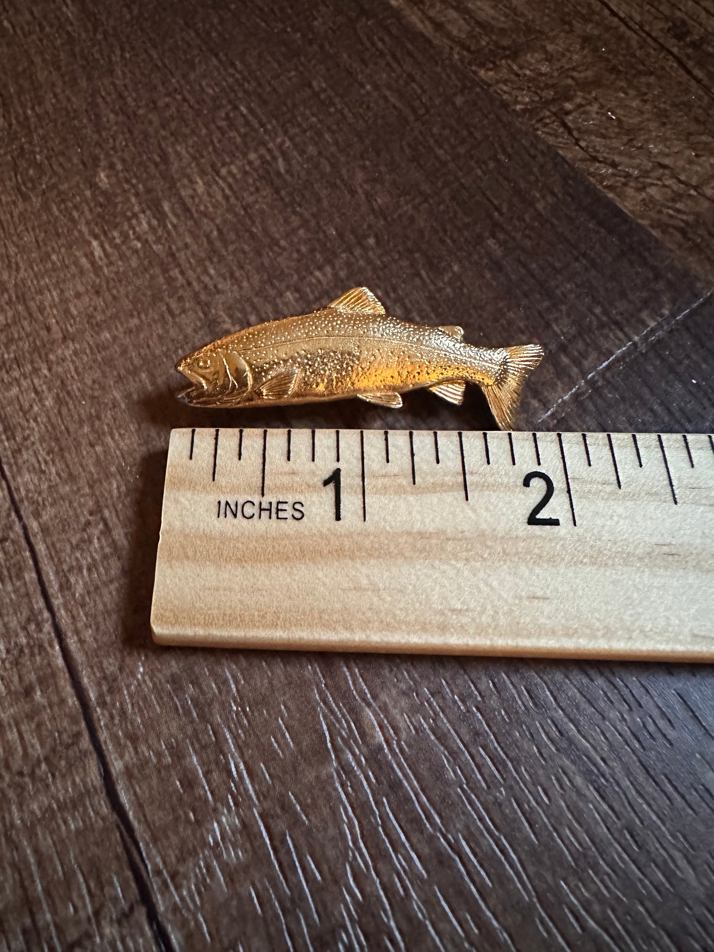 Vintage 1988 GG Harris Gold Trout Pin